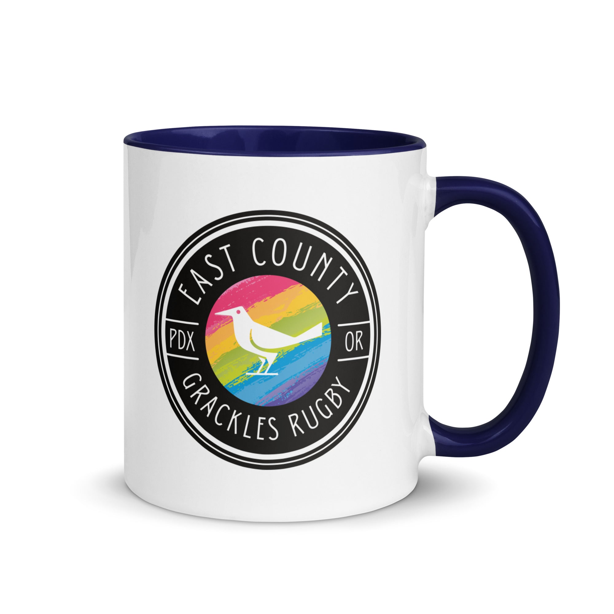 East Co. Grackles Coffee Mug - 12oz Ceramic Travel Mug with Lid, Insulated & Leak Proof - Perfect for Office, Camping & Commuting