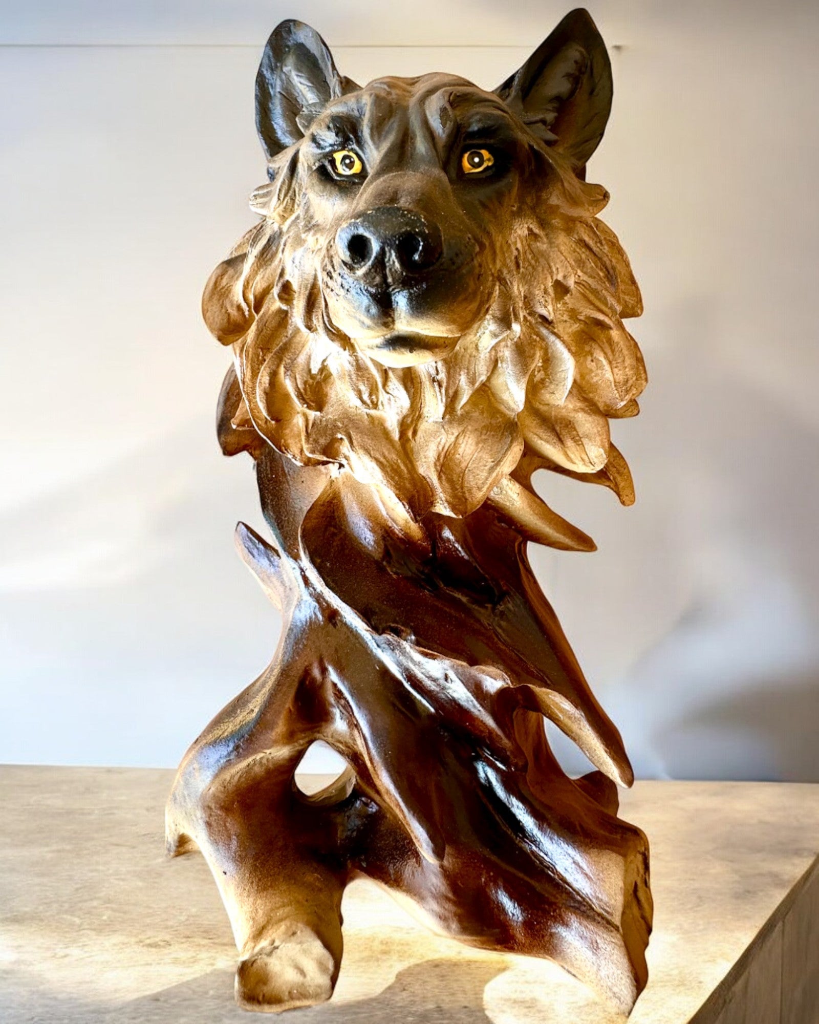 Wolf Spirit Handcrafted Decorative Figurine - Personalized Engraving Gift for Home & Office Decor | Perfect for Birthday, Anniversary & Housewarming Presents