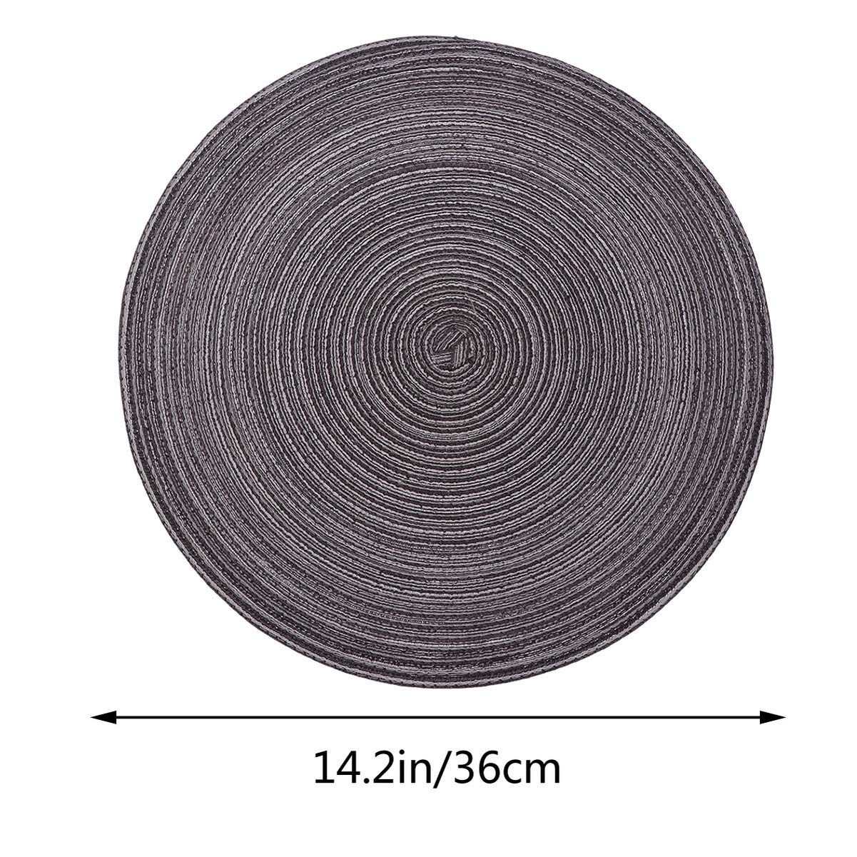 6-Piece Round Woven Placemats Set for Dining Table - Durable & Stylish Kitchen Table Mats for Everyday Use, Parties, and Home Decor