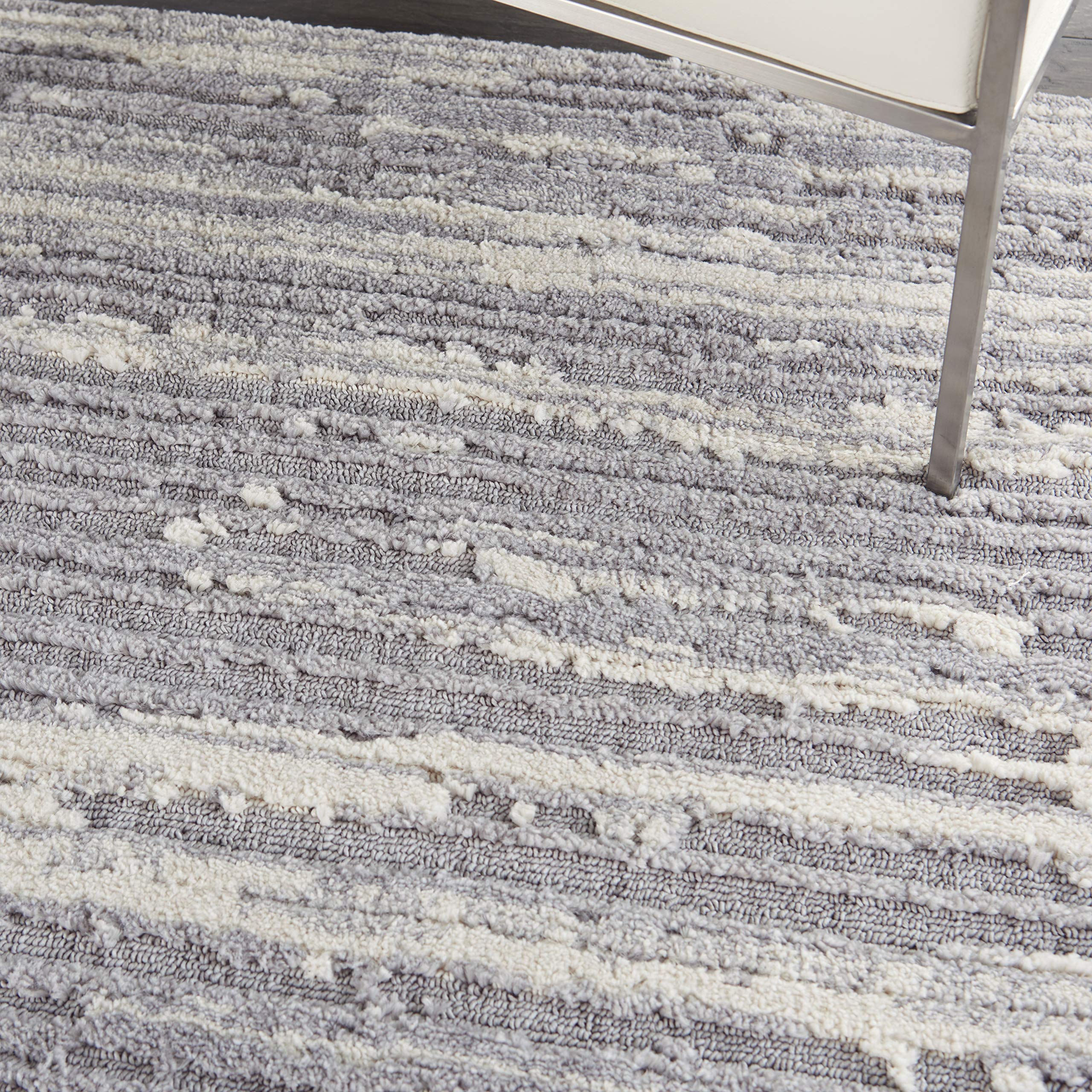 Nourison Textured Abstract Grey/Ivory 5'3