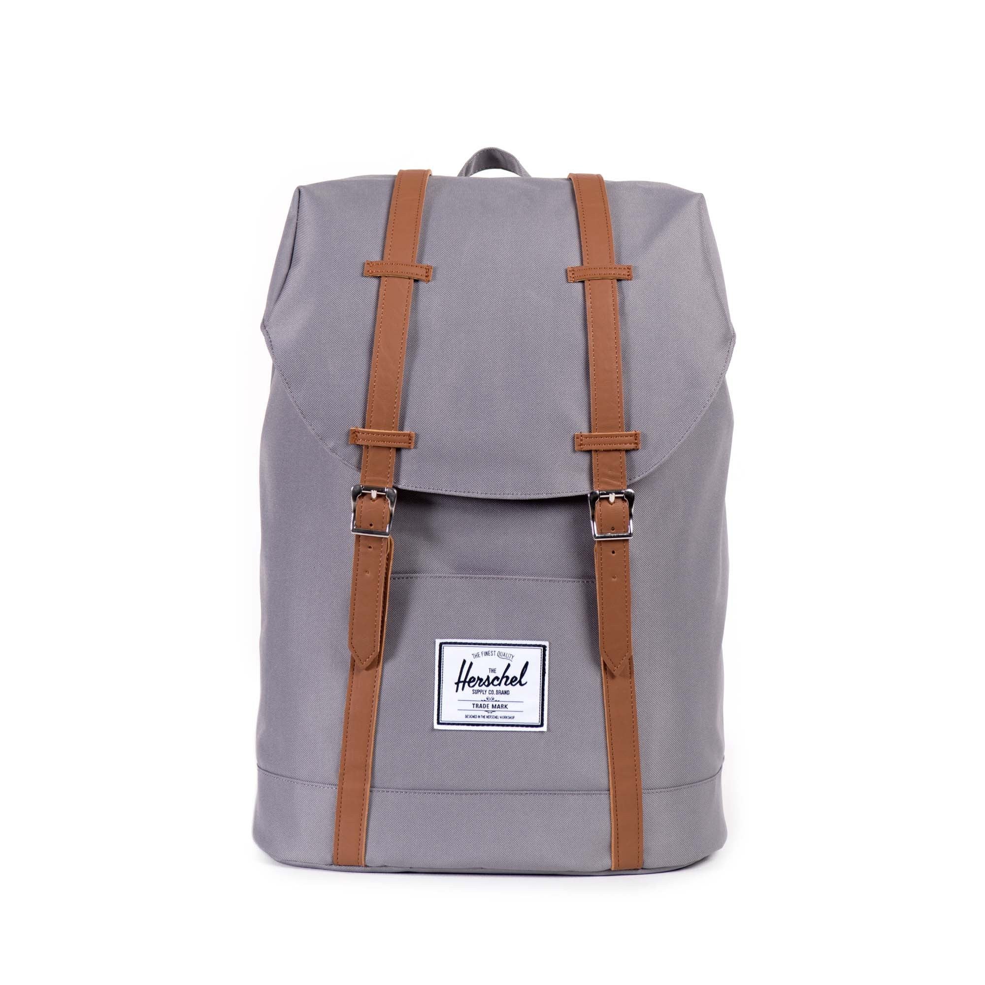 Herschel Retreat Backpack - Stylish Grey Laptop Backpack for Men & Women - Perfect for Work, School & Travel