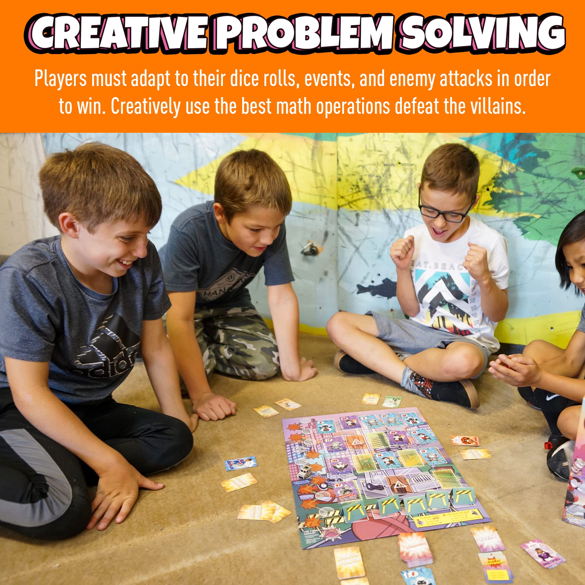 Outnumbered: Improbable Heroes Board Game - Award-Winning STEM Math Game for Kids & Adults | Fun Educational Family Game to Learn Multiplication & Division | Perfect for Classroom Learning & Family Game Nights