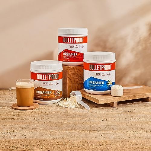 Bulletproof French Vanilla Creamer 29.6oz & Original Medium Roast Ground Coffee 12oz (3-Pack) - Perfect for Keto Coffee, Office Break or Morning Energy Boost
