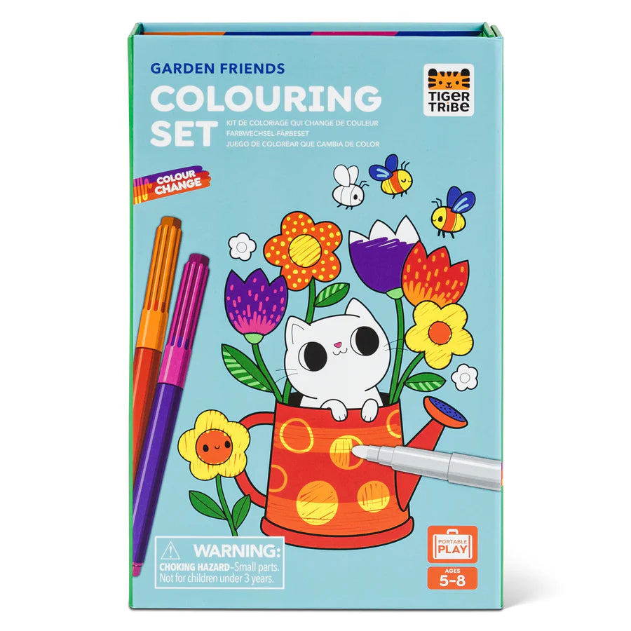 Color Changing Garden Friends Coloring Set for Kids - Fun & Creative Art Activity for Home & School