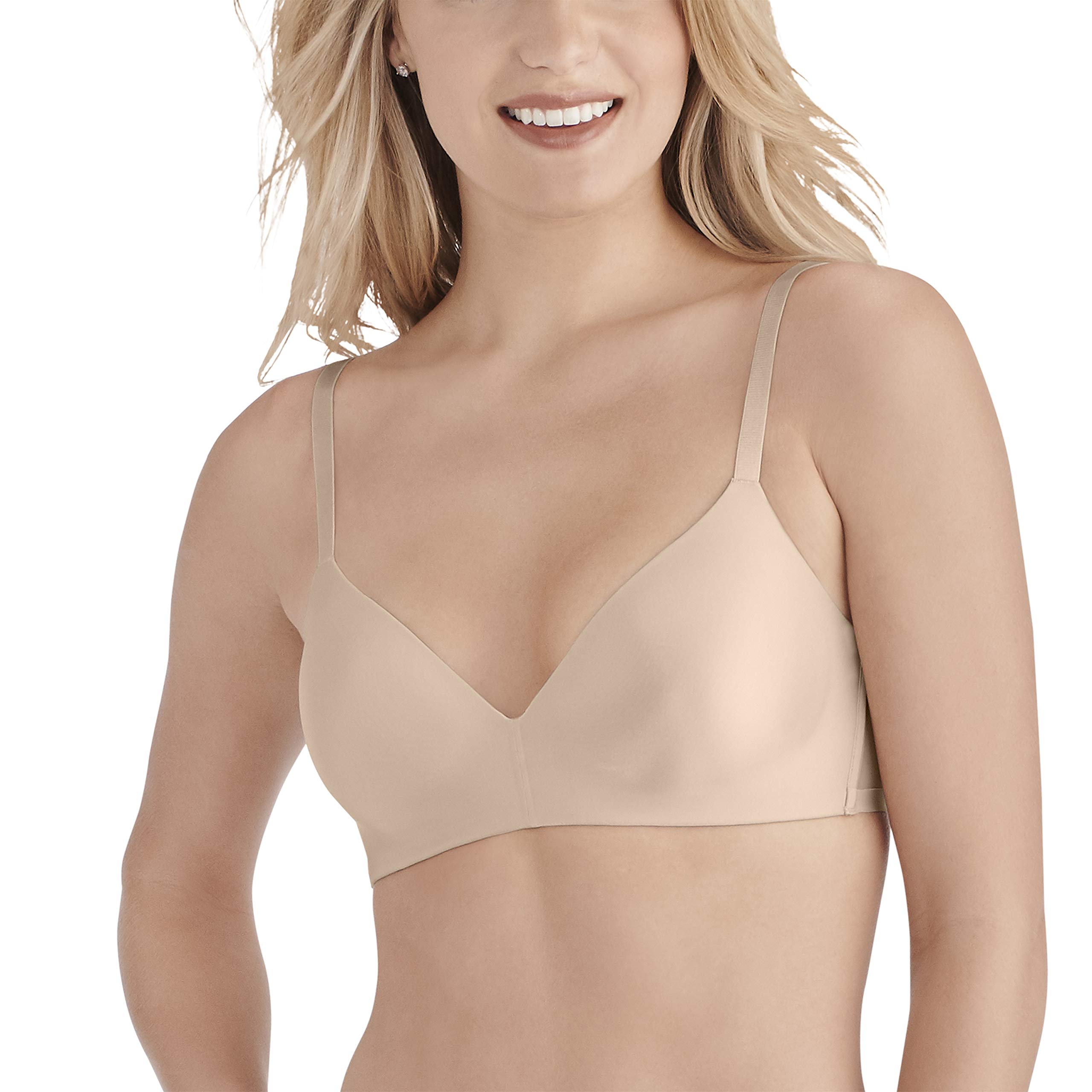 Vanity Fair Women's Nearly Invisible Full Coverage Wirefree Bra 72200 - Comfortable Seamless Underwire-Free Bra for Everyday Wear, Work & Lounge