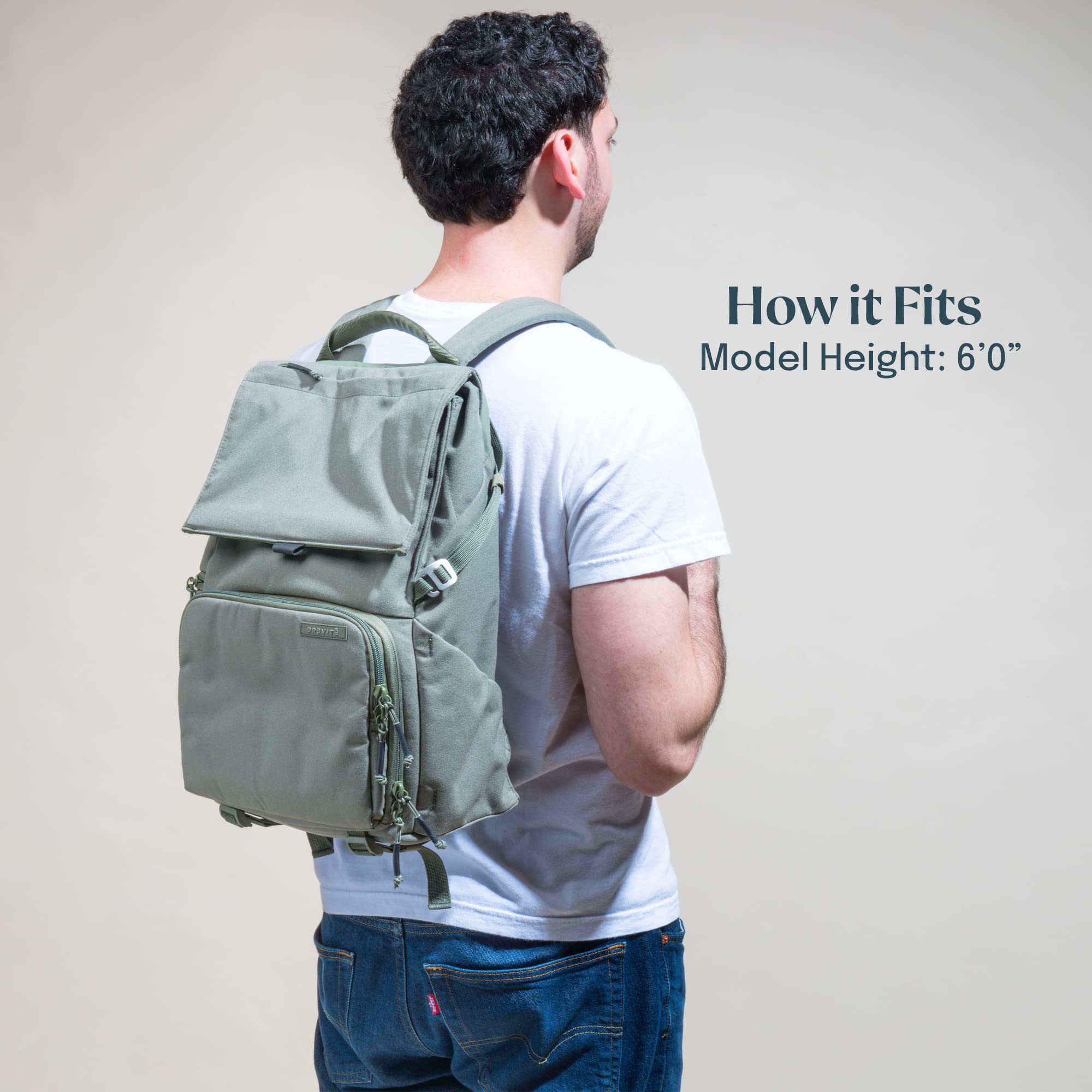 BREVITE The Runner Camera Backpack - Minimalist & Travel-Friendly 18L Photography Backpack for DSLR, Laptop & Accessories (Green) - Perfect for Hiking, Travel & Urban Photography
