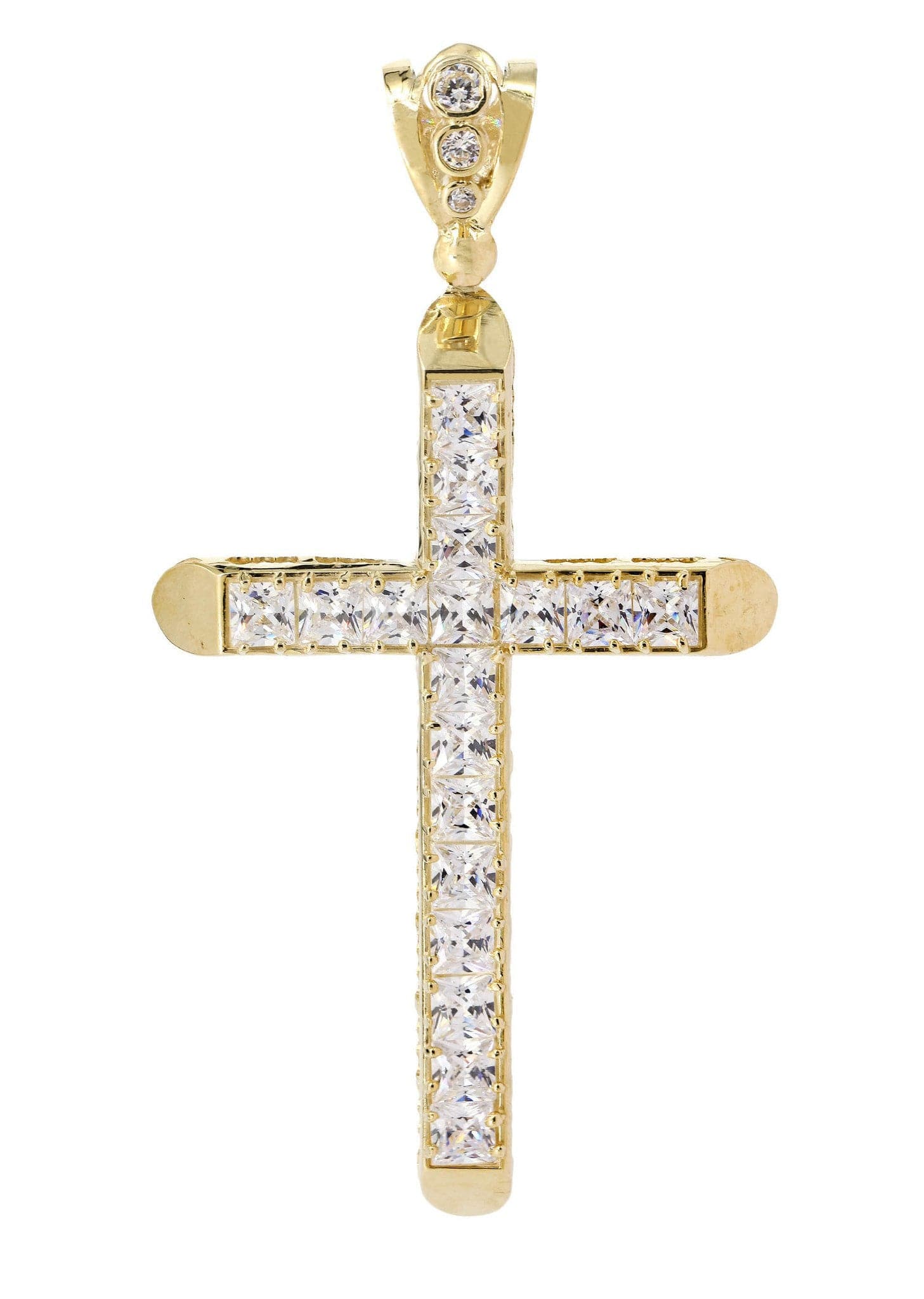 10K Gold Cross Pendant Necklace - 15.5 Grams Solid Gold Religious Jewelry for Men & Women - Perfect for Gifts, Baptism, First Communion & Everyday Wear