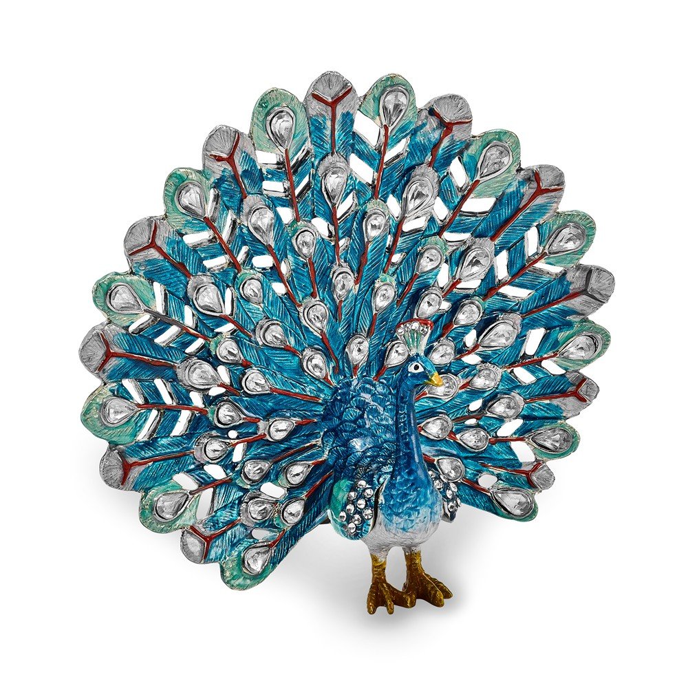 Luxury Bejeweled Azure Turtle Jewelry Box - Handcrafted Decorative Trinket Box for Rings, Necklaces & Keepsakes | Perfect Gift for Women, Home Decor & Jewelry Storage