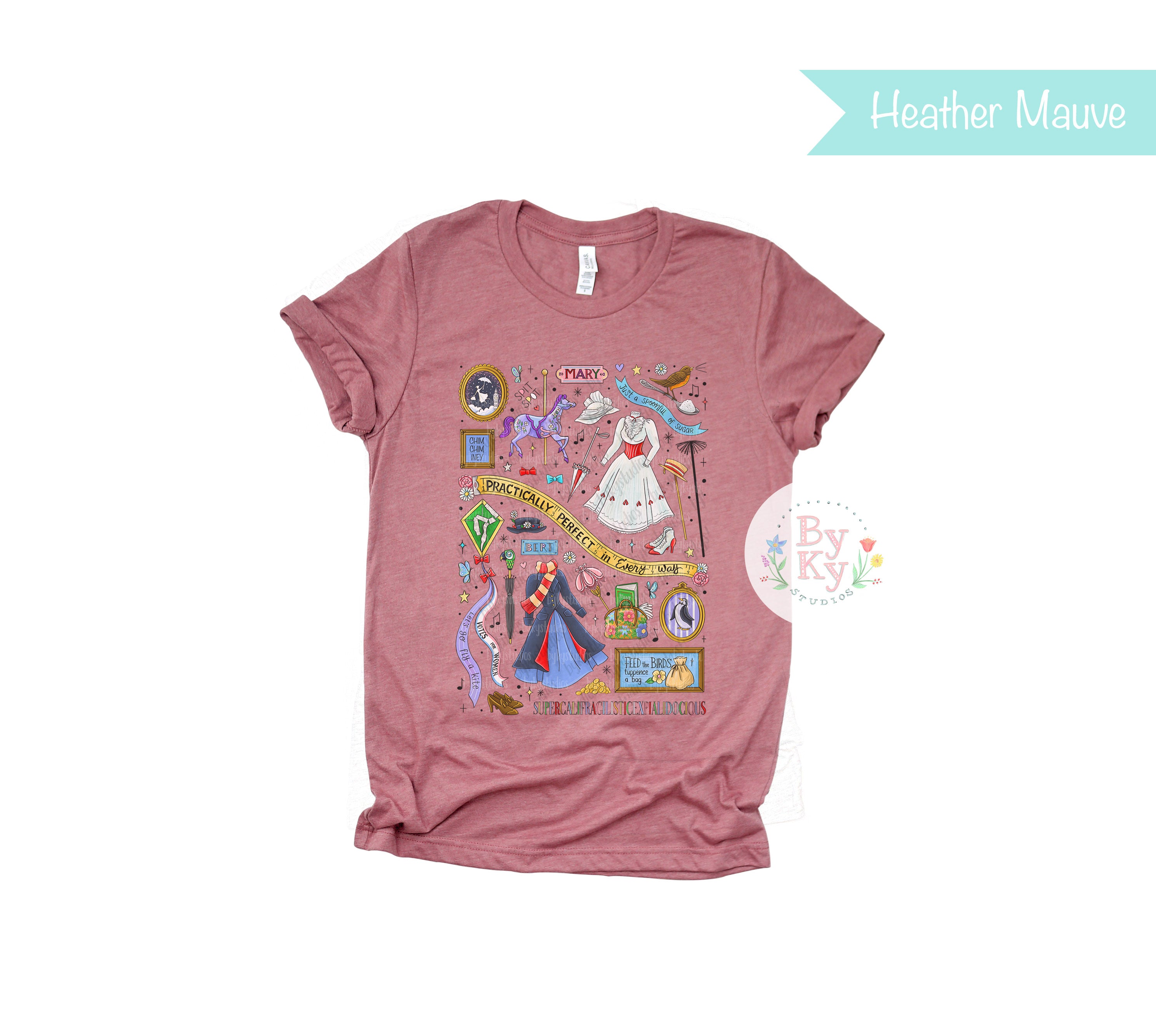 Mary Poppins Unisex T-Shirt - Casual Graphic Tee for Men & Women - Perfect for Disney Fans, Movie Lovers & Everyday Wear