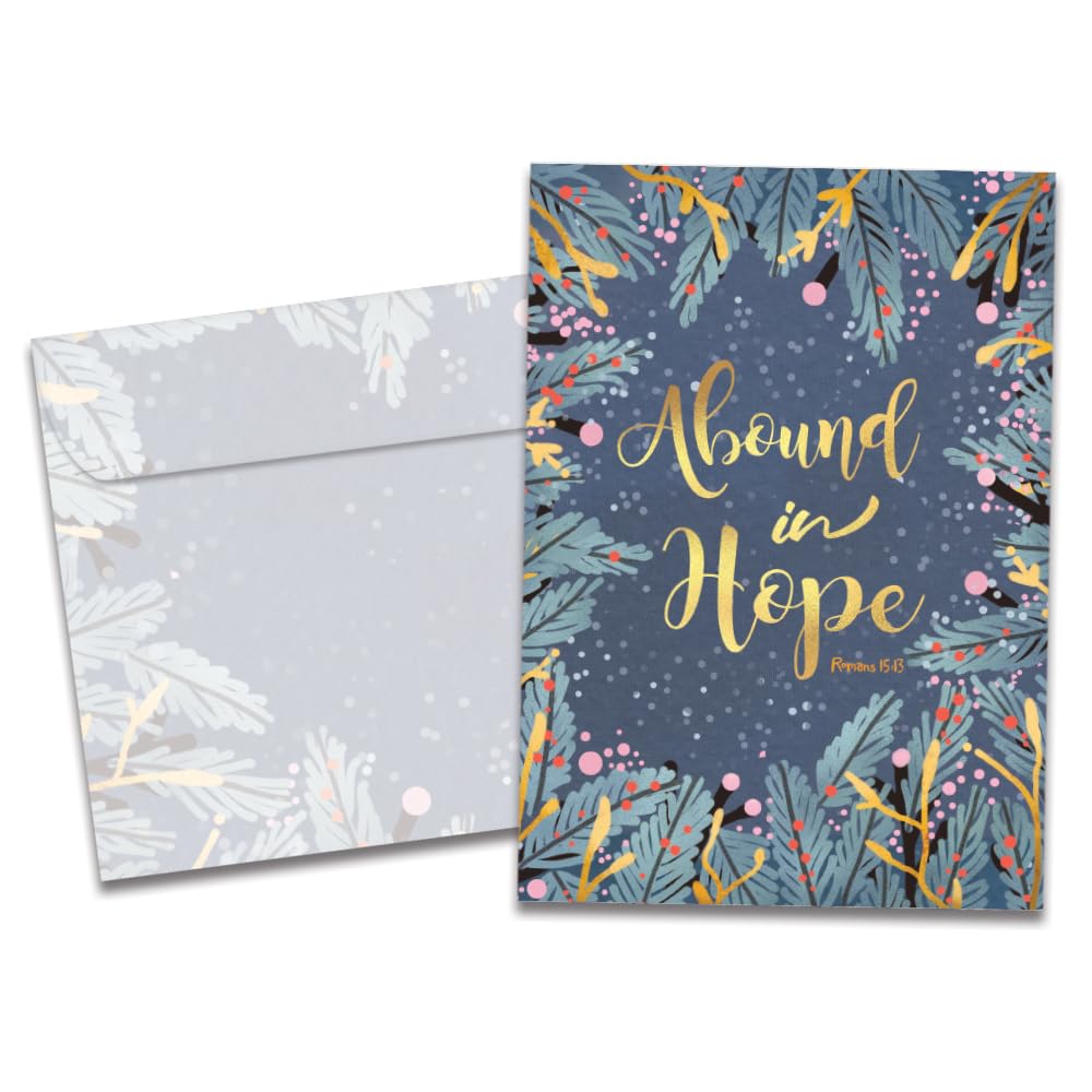 Eco-Friendly Happy Holidays Greeting Cards Set - 10 Artful 5