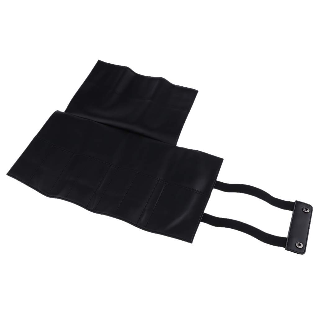 Professional PU Leather Hairdressing Scissor Bag - Hair Stylist Tool Organizer with Storage Pockets for Salon Shears, Combs & Accessories (Black) - Perfect for Salon Professionals & Mobile Hairstylists