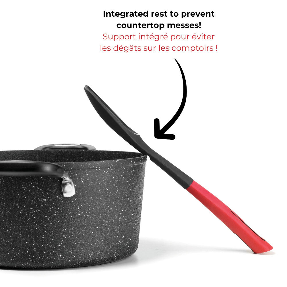 STARFRIT 092814 Silicone Angled Spatula - Heat-Resistant Kitchen Utensil for Baking, Cooking & Mixing - Perfect for Non-Stick Pans, Cakes & Frosting