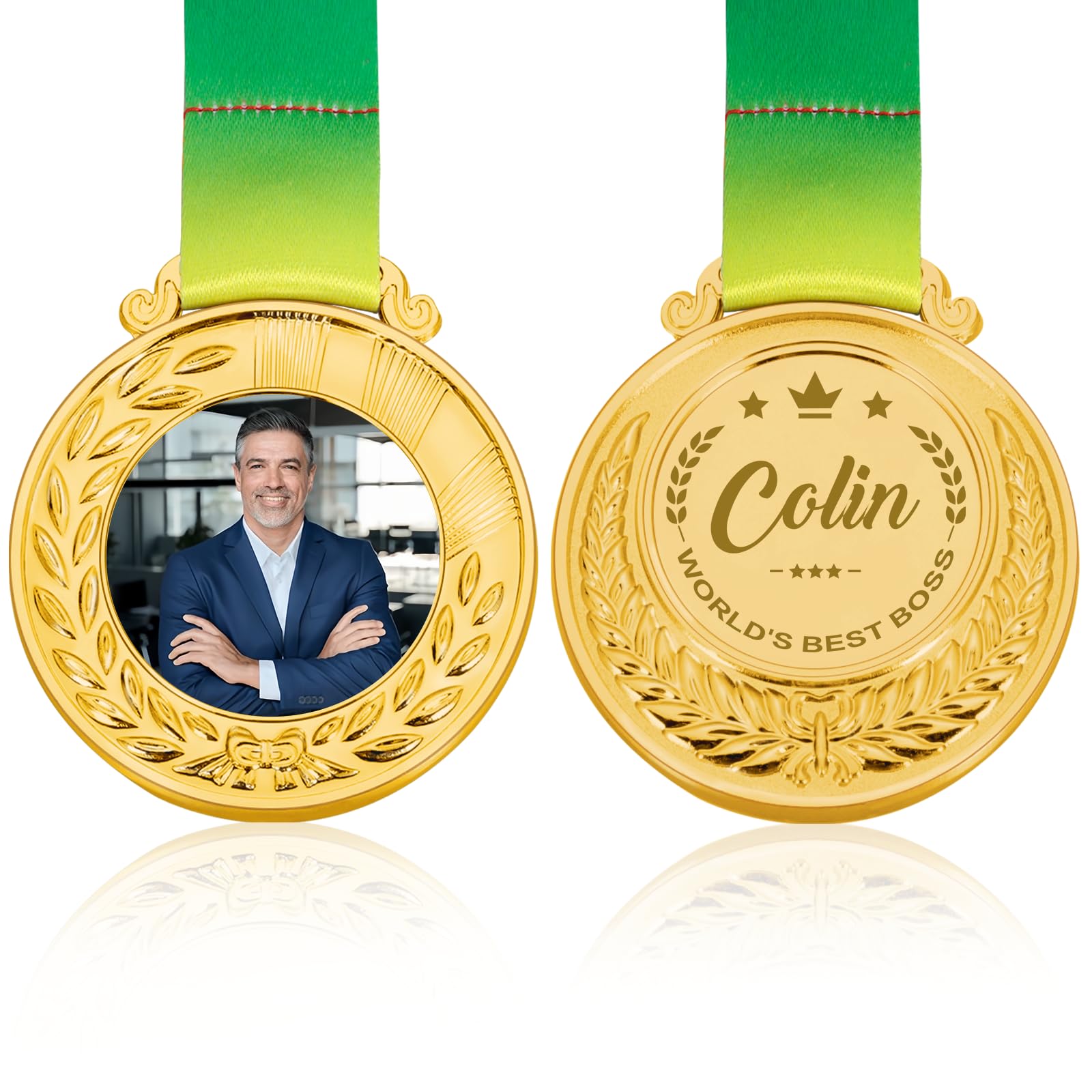 Funny Boss Day Gifts for Women & Men - Custom Gold Medals for Awards & Retirement
