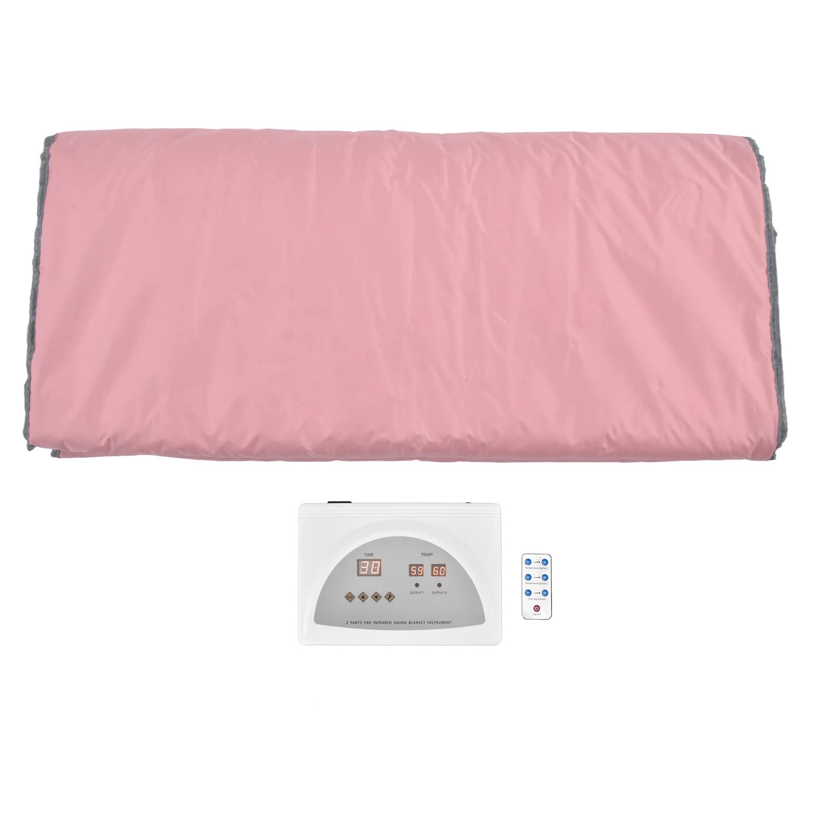 ZZMFORE Infrared Sauna Blanket with Remote Control - Portable Far Infrared Detox Heating Blanket for Home Use, Digital Temperature Control, Perfect for Relaxation & Beauty Therapy
