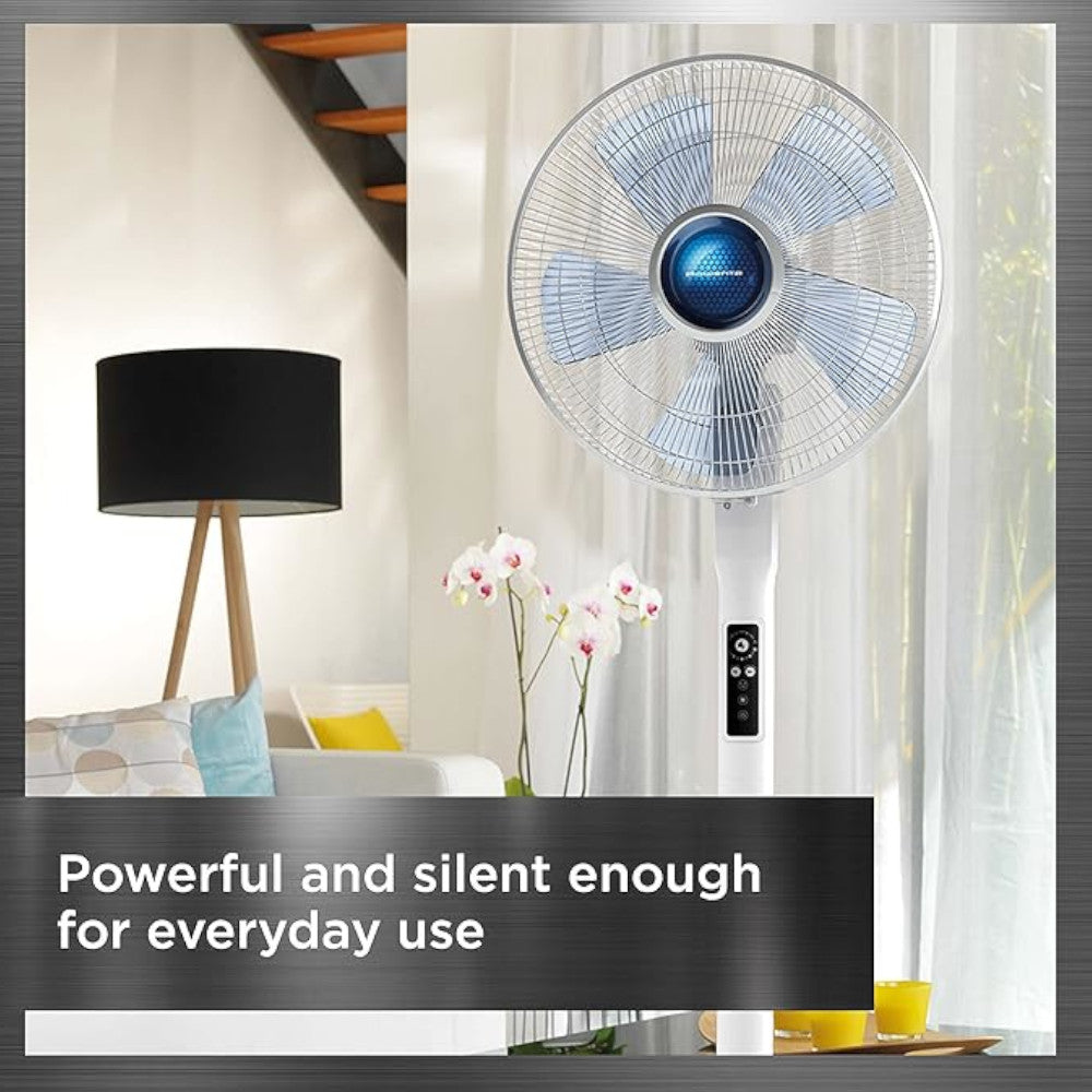 ROWENTA VU5870 Turbo Silence Extreme Stand Fan with Automatic Oscillation - Powerful Quiet Cooling for Home, Office & Bedroom - Ideal for Summer, Indoor Use & Air Circulation