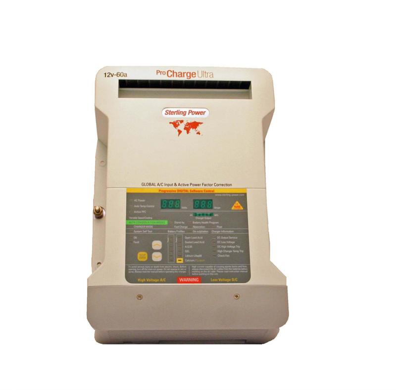 Sterling Power Pro Charge Ultra 12V 30A Marine Battery Charger with PFC - 3 Bank Charging for Boats, RVs, and Off-Grid Power Systems