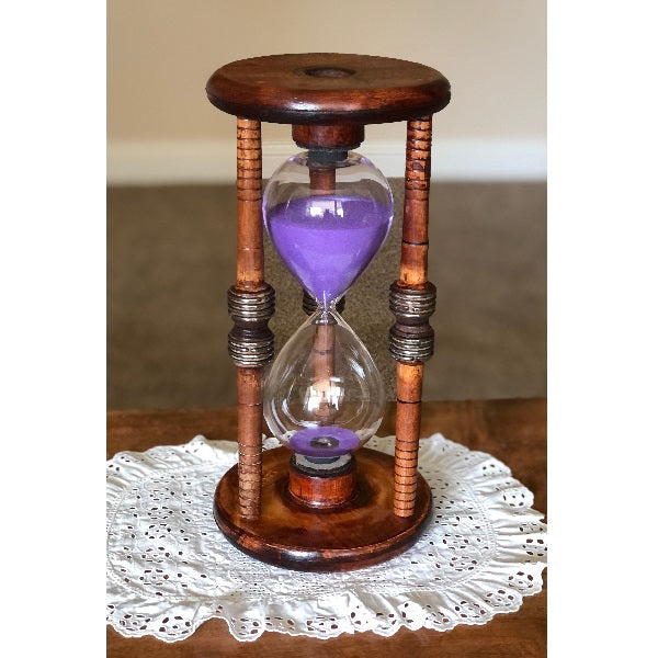 60 Minute Hourglass Timer with Purple or Red Sand - Perfect for Board Games, Meditation, and Home Decor