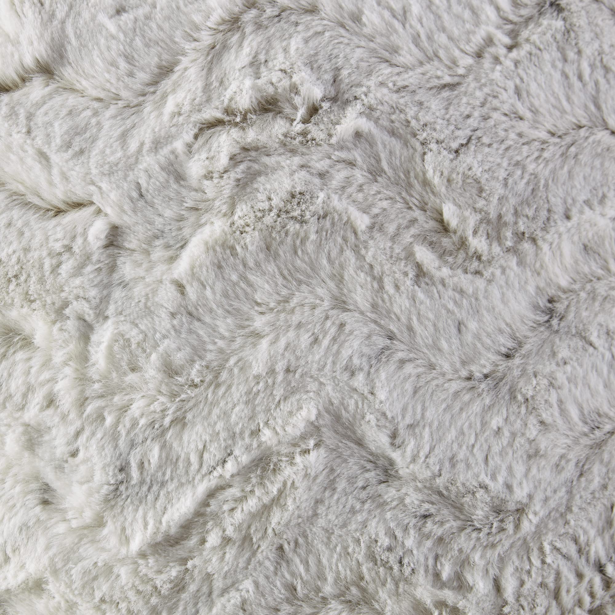 Madison Park Zuri Faux Fur Ombre Stripe Ultra Soft Luxury Decorative Throw Pillows for Couch, Sofa, Bed - Includes Insert - 18x18 Inches - Snow Leopard Print - Perfect for Living Room, Bedroom & Home Decor