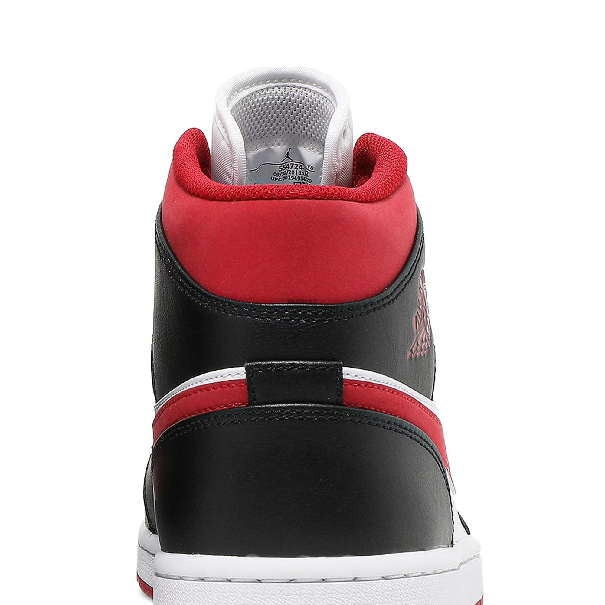 Air Jordan 1 Mid 'Gym Red Black White' Basketball Shoes - Men's High-Top Sneakers for Casual Wear & Street Style