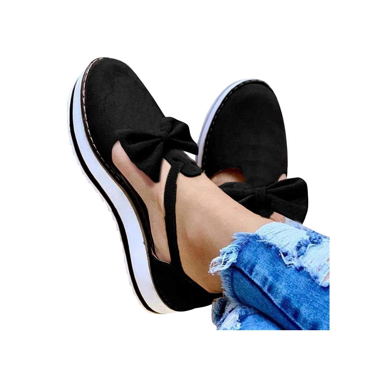 UMIYI Women's Casual Summer Wedge Sandals - Hollow Out Ankle Strap Covered Toe for Girls & Women | Perfect for Beach, Vacation & Everyday Wear