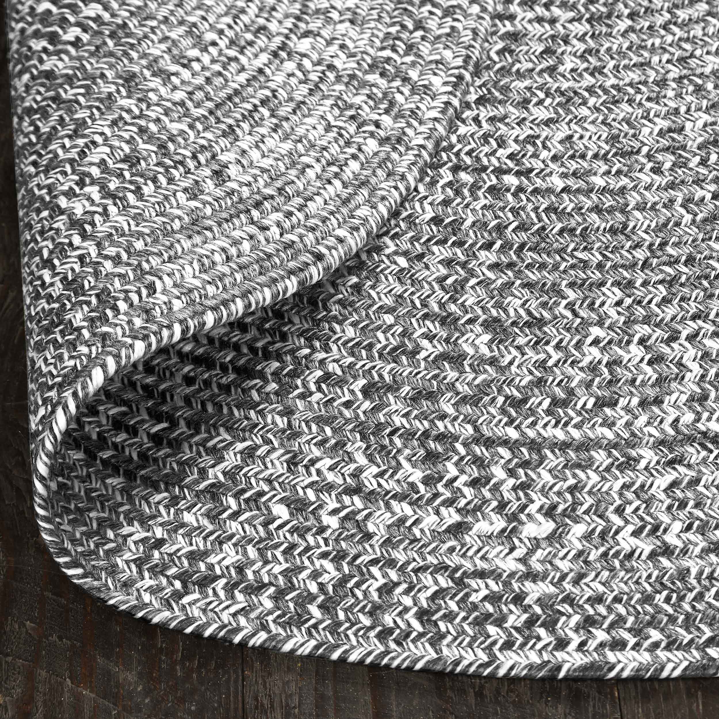 Reversible Braided Area Rug - 2-Tone Indoor/Outdoor Rug for Living Room, Bedroom, Patio & Deck - Non-Slip Durable Floor Mat for Home Decor
