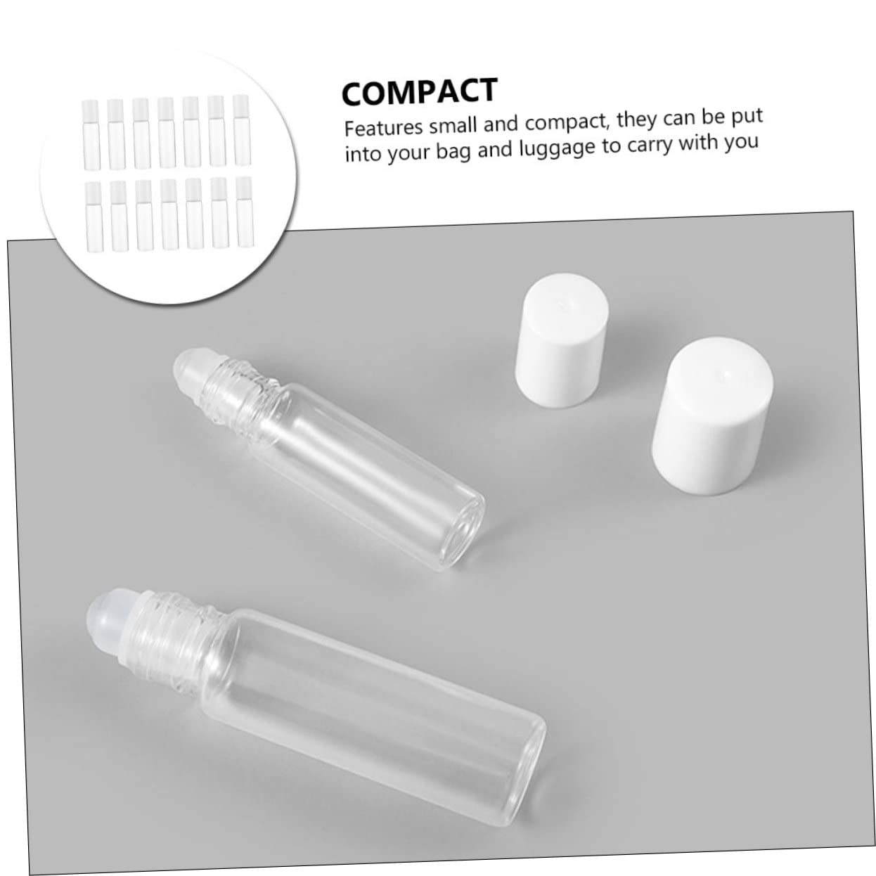 Beatifufu 10ml Glass Roller Bottles - Essential Oil Storage, Refillable Travel Bottles for Cosmetics & Aromatherapy | Perfect for DIY Skincare, Perfume Mixing & On-the-Go Use