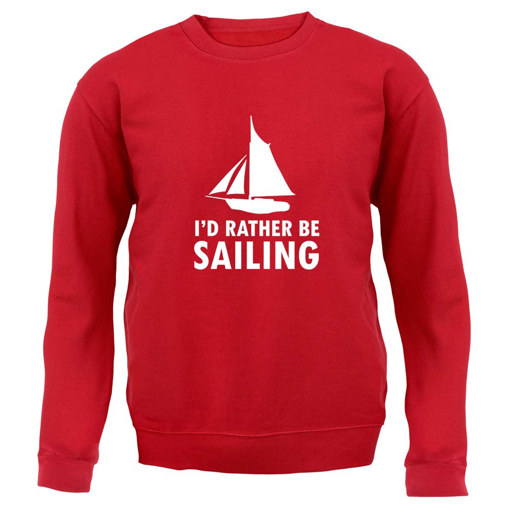 I'd Rather Be Sailing Kids Crewneck Sweatshirt - Soft Cotton Pullover for Boys & Girls - Perfect for Playdates, School & Outdoor Adventures