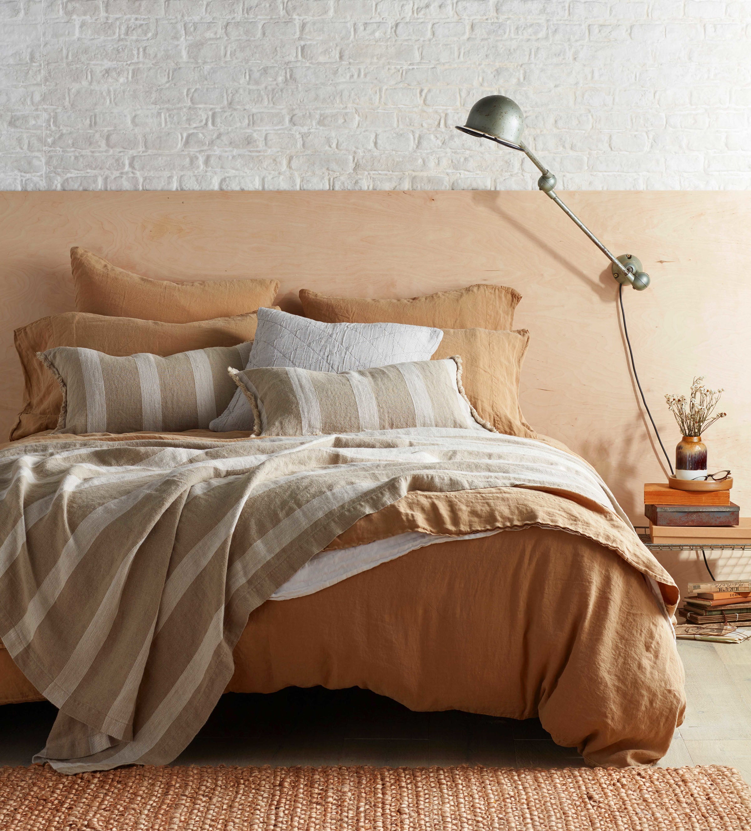 Premium 100% Linen Duvet Cover Set - Natural Cumin Color - Breathable & Hypoallergenic Bedding for All Seasons - Perfect for Master Bedroom, Guest Room & Airbnb