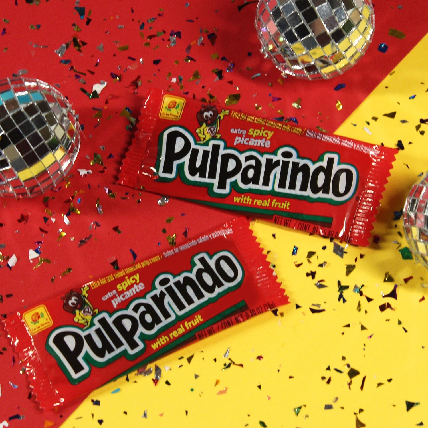 De La Rosa Pulparindo Extra Spicy Tamarind Candy | 20ct Box | Mexican Candy for Parties, Snacks & Gifting
