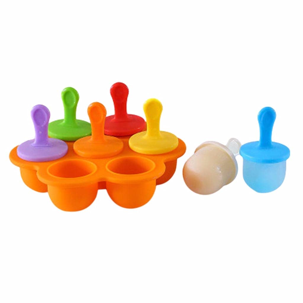 Fiudx 7-Cavity Silicone Popsicle Molds with Lid - BPA-Free Food Grade Ice Pop Maker for Homemade Frozen Treats - Perfect for Summer Snacks, Kids Parties & Healthy Dessert Making