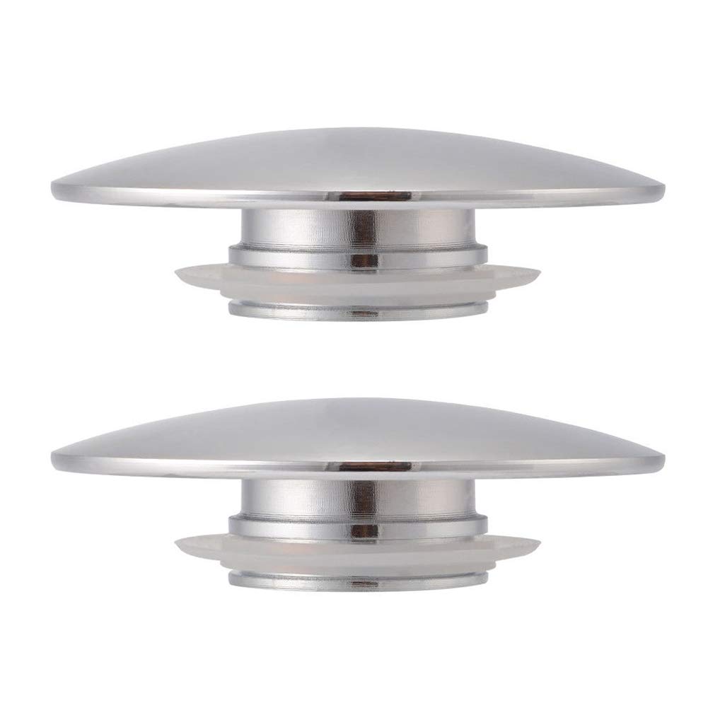 2 Pack Pop Up Bathroom Sink Drain Stopper - 66mm Click Clack Plug for Kitchen & Vanity Sink - Durable & Easy to Install - Perfect for Bathroom Renovation & Home Maintenance