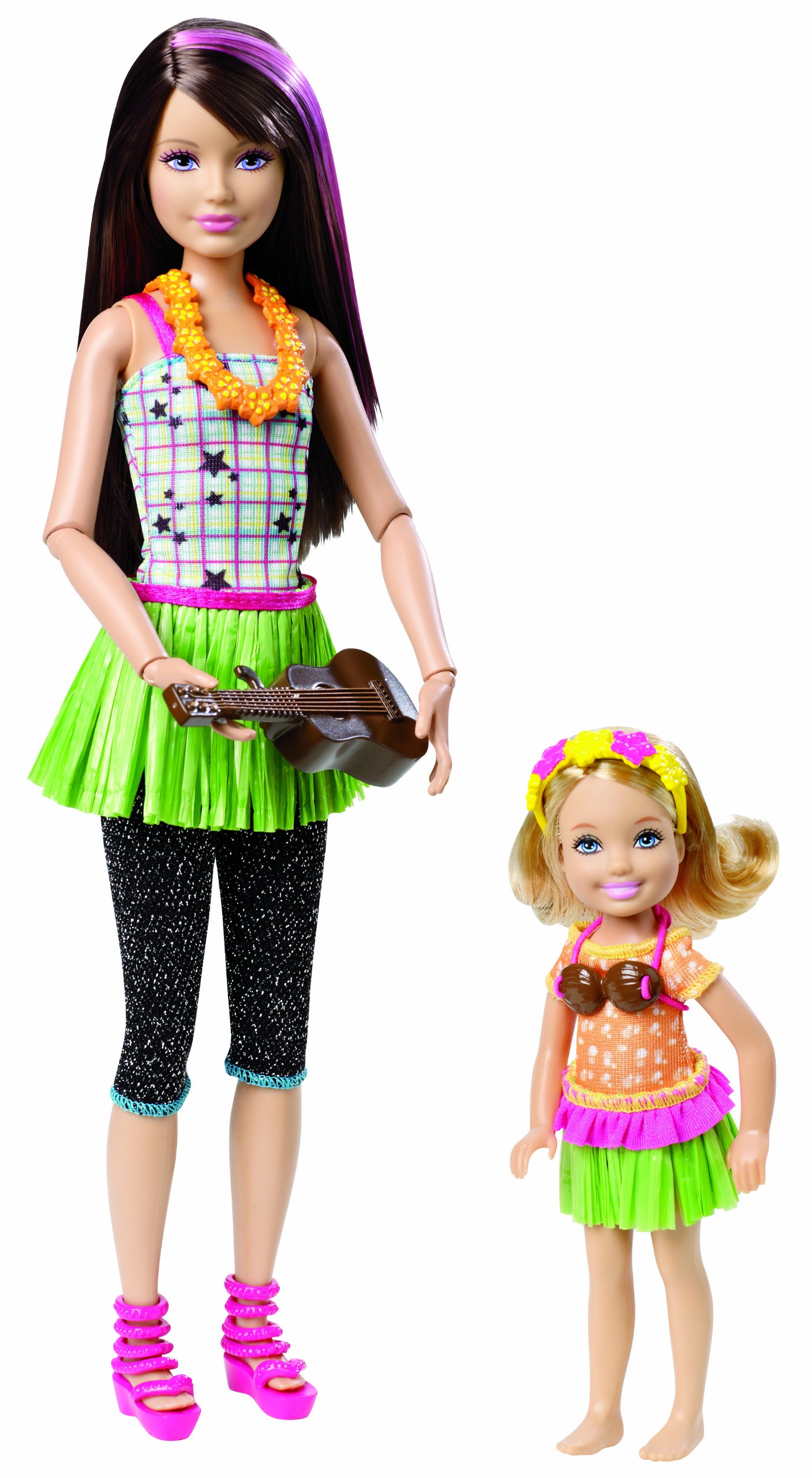 Barbie Sisters Hula Dance Skipper and Chelsea Doll 2-Pack - Hawaiian Themed Doll Set for Kids' Imaginative Play & Collectors