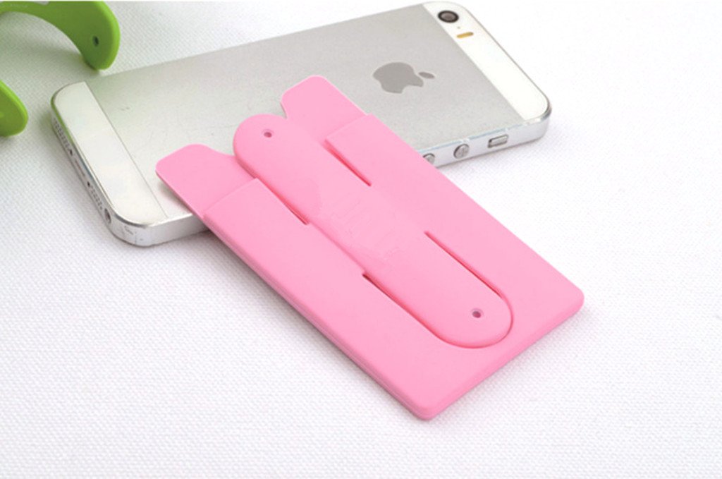 Stick-on Phone Stand Wallet - 6pcs Silicone Card Holder for Daily Use