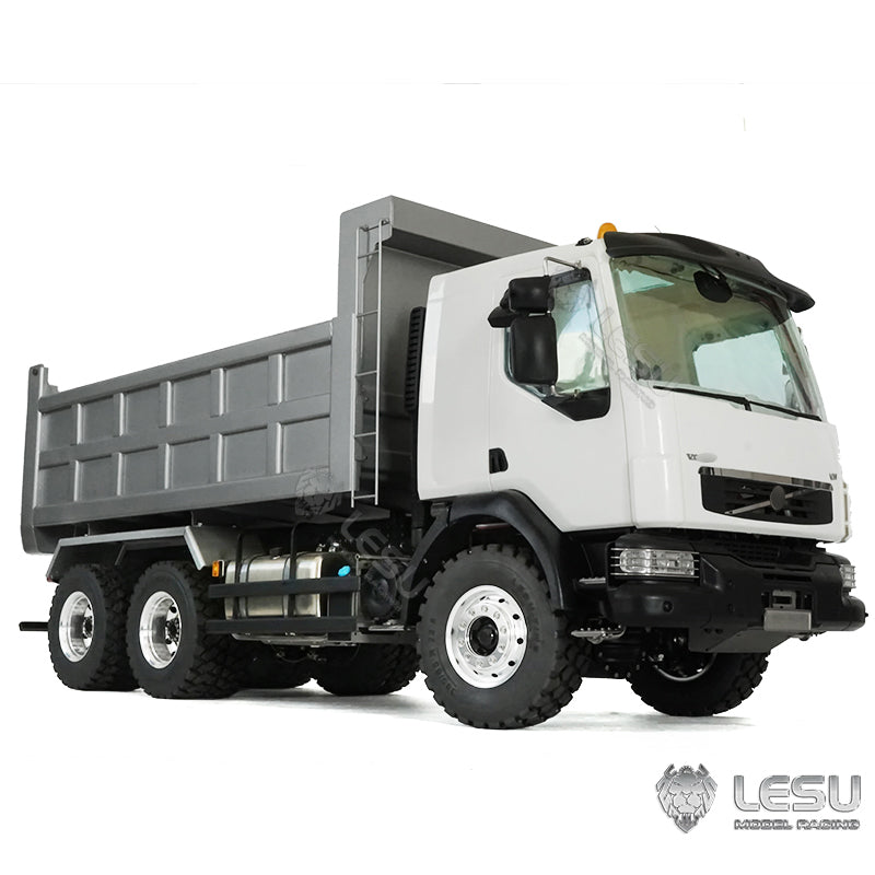 1/14 Scale LESU 6x6 RC Hydraulic Dump Truck with Metal Tipper, Sound & Light System, Unpainted Unassembled Chassis & Cabin - Perfect for Construction Site Simulation and RC Truck Enthusiasts
