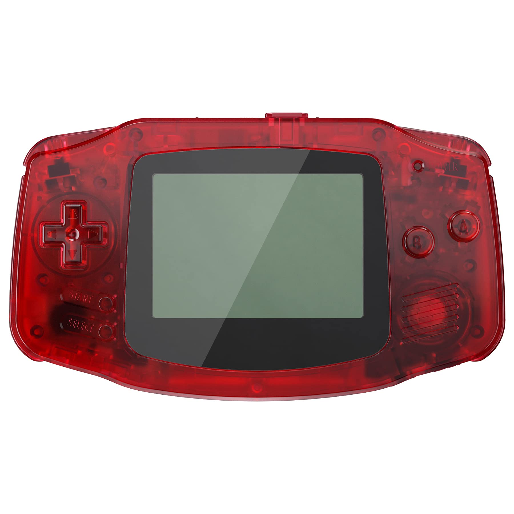 eXtremeRate Clear Red Replacement Shell Full Housing Cover with Buttons for Gameboy Advance GBA - Compatible with IPS & Standard LCD Screens - DIY Gaming Console Mod Kit - Perfect for Retro Gaming Enthusiasts & Collectors (Console & IPS Screen Not Included)