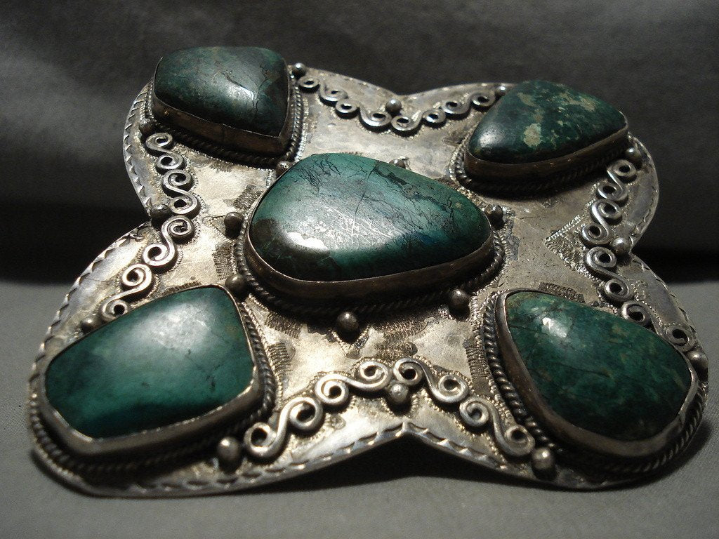 Vintage Navajo Malachite Native American Jewelry - 202g Large Silver Buckle, Old Southwest Style Belt Accessory for Western Fashion & Boho Outfits