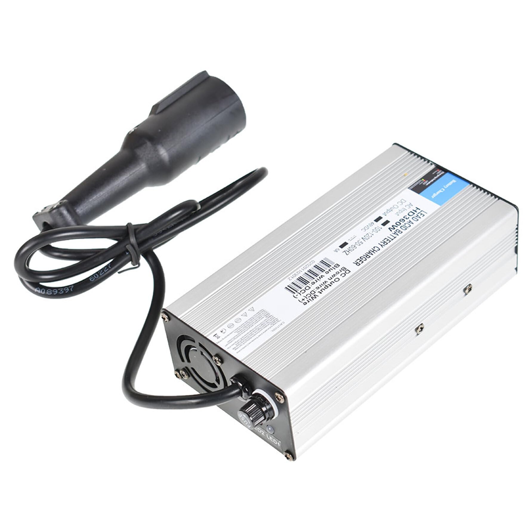 48V 6A 3-Pin Plug Golf Cart Battery Charger Replacement for EZGO & Club Car - Fast Charging for Scooters, Electric Vehicles & Mobility Devices (Perfect for Golf Courses, Resorts & Personal Use)