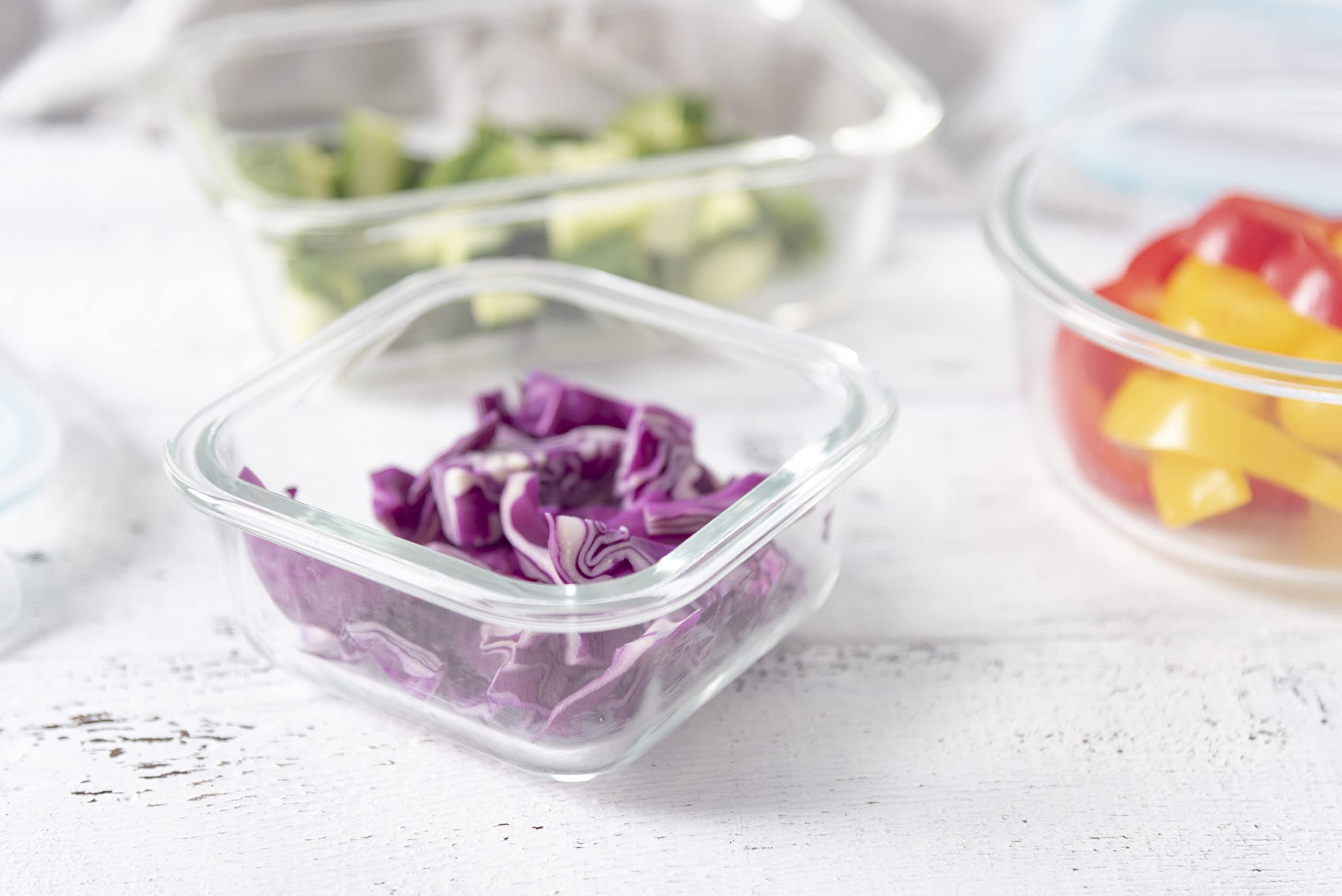 16-Piece Airtight Food Storage Containers Set with 1 Borosilicate Glass Tumbler - Leakproof, Microwave, Freezer & Dishwasher Safe - Includes Wooden Lid, Glass Straw & Cleaning Brush - Perfect for Meal Prep, Leftovers & Office Lunches