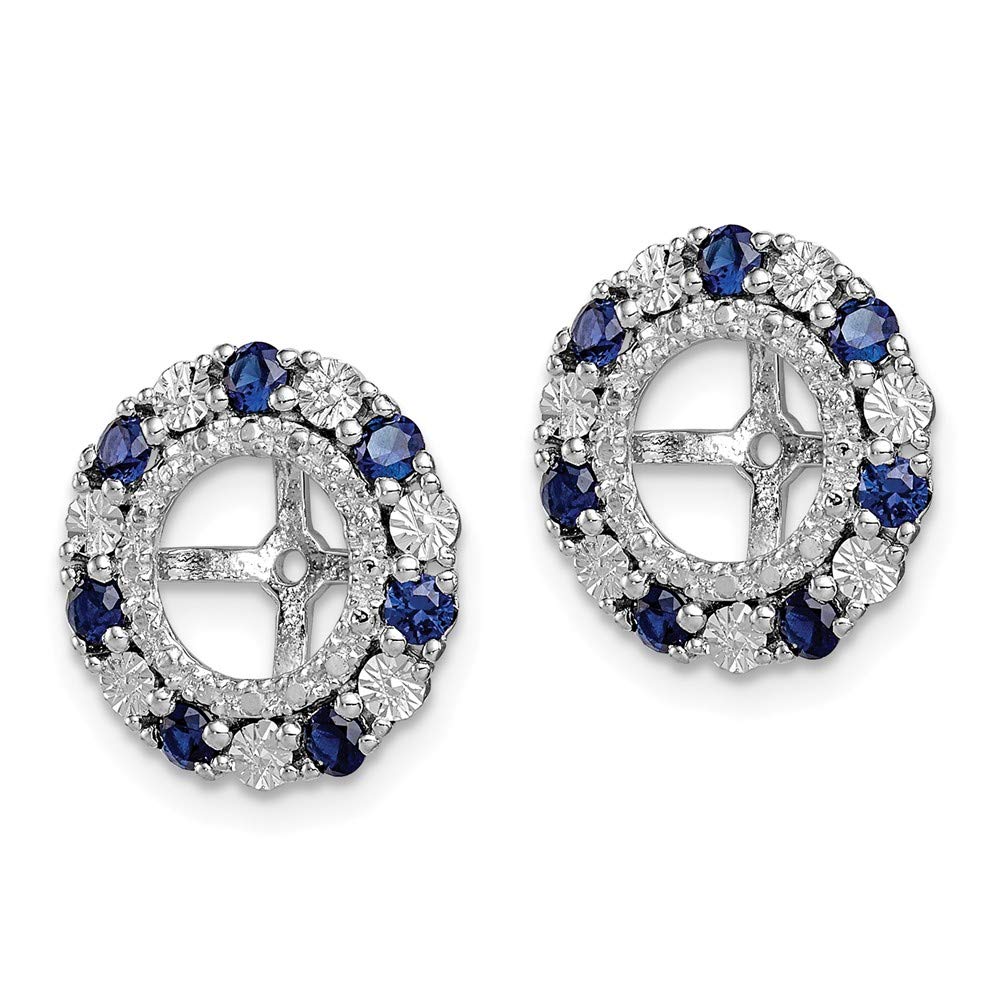 Rhodium Plated Sterling Silver White Topaz Earring Jacket - Elegant & Durable for Parties, Weddings & Everyday Wear