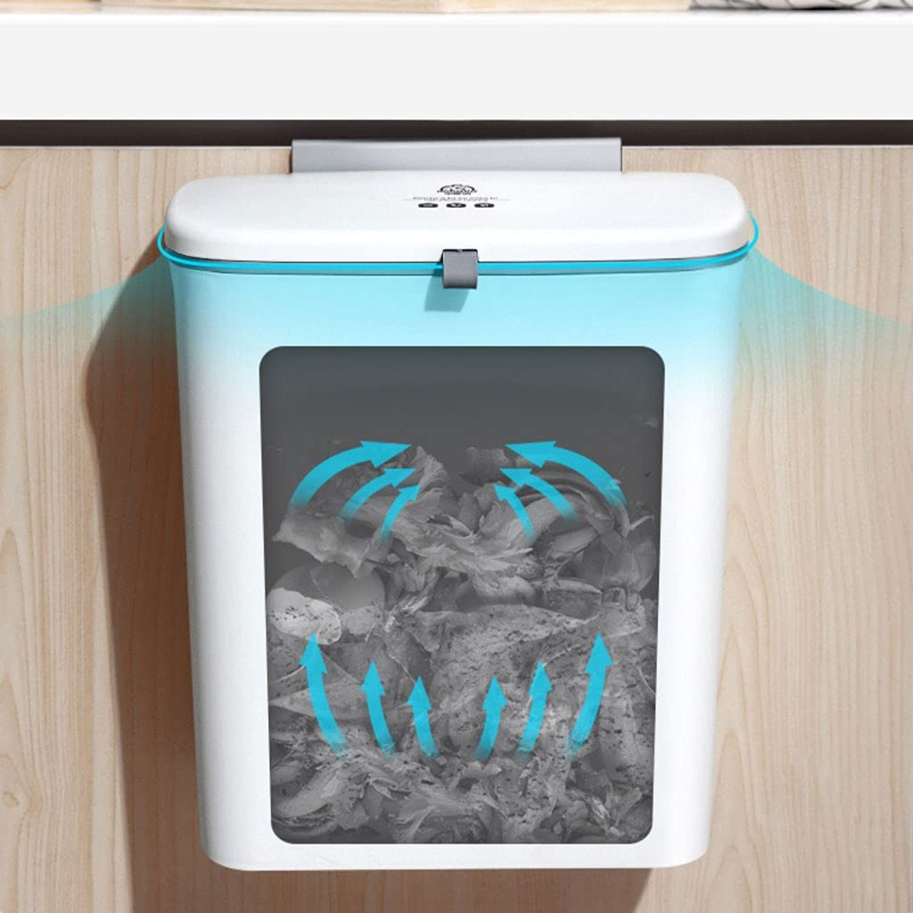7L Hanging Trash Can for Kitchen, Bathroom & Living Room - Space-Saving Indoor Garbage Bin with Cabinet Door Mount - Perfect for Small Spaces & Creative Storage Solutions