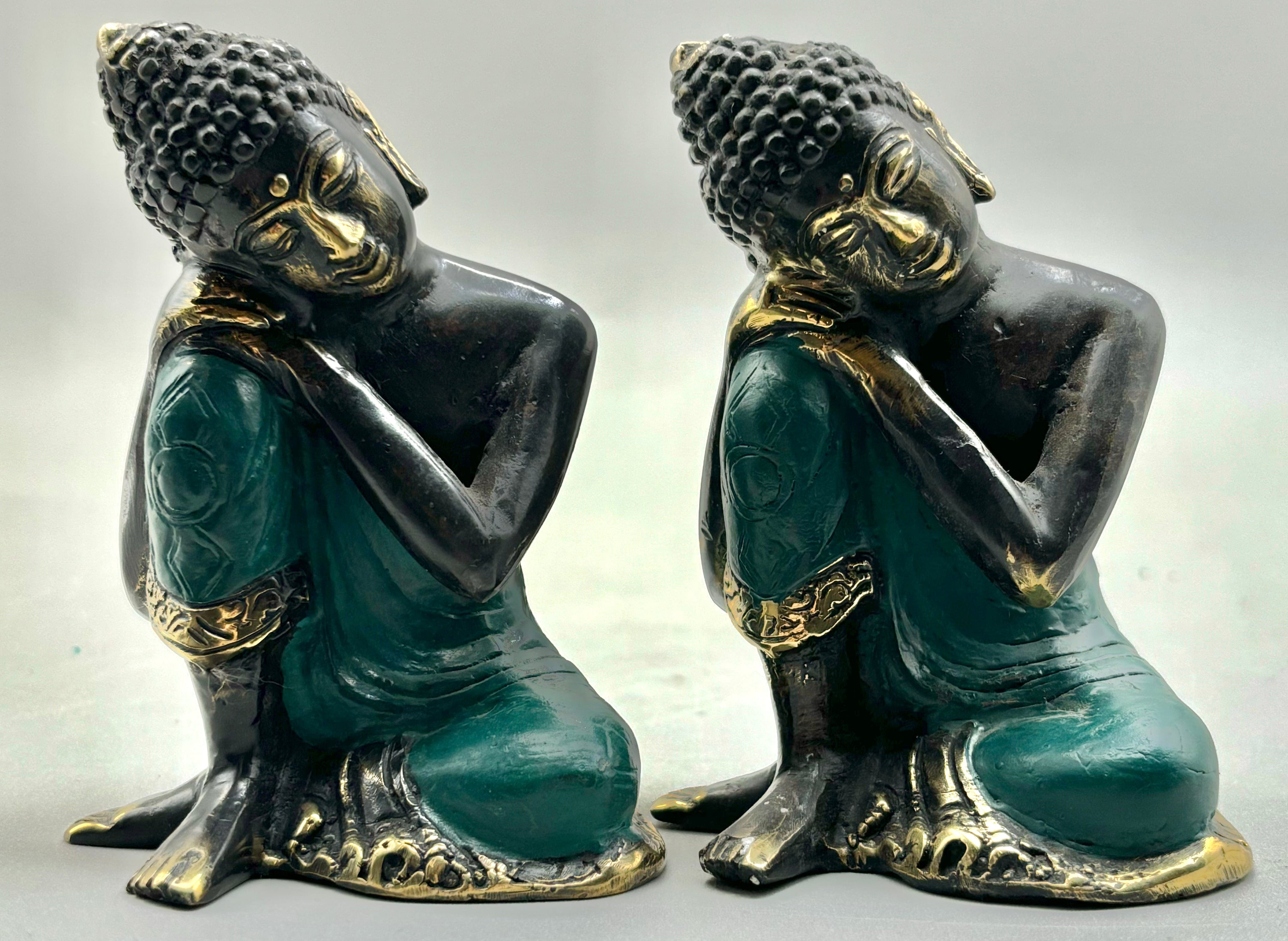 Handcrafted Bronze Meditation Statue - Buddha Sculpture for Yoga, Zen Decor & Spiritual Healing - Perfect for Home Altar, Office Desk & Meditation Space