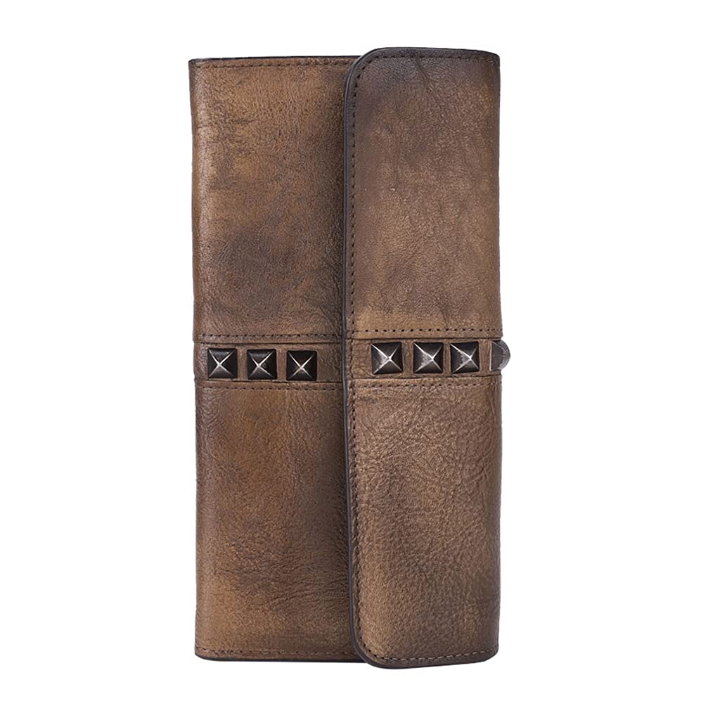 Vintage Style Money Clip Wallet - Slim & Durable Leather Card Holder for Men & Women | Holds Cash, Credit Cards & Coins | Perfect for Travel, Business & Everyday Use (Brown)