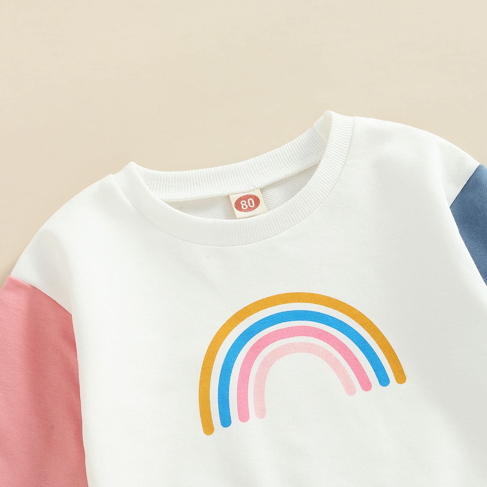 Rainbow Baby Girl Clothes Set - Long Sleeve Sweatshirt & Pants Outfit for Newborns & Infants | Cute Winter & Fall Toddler Fashion | Perfect for Family Photos, Playdates & Holiday Gifts