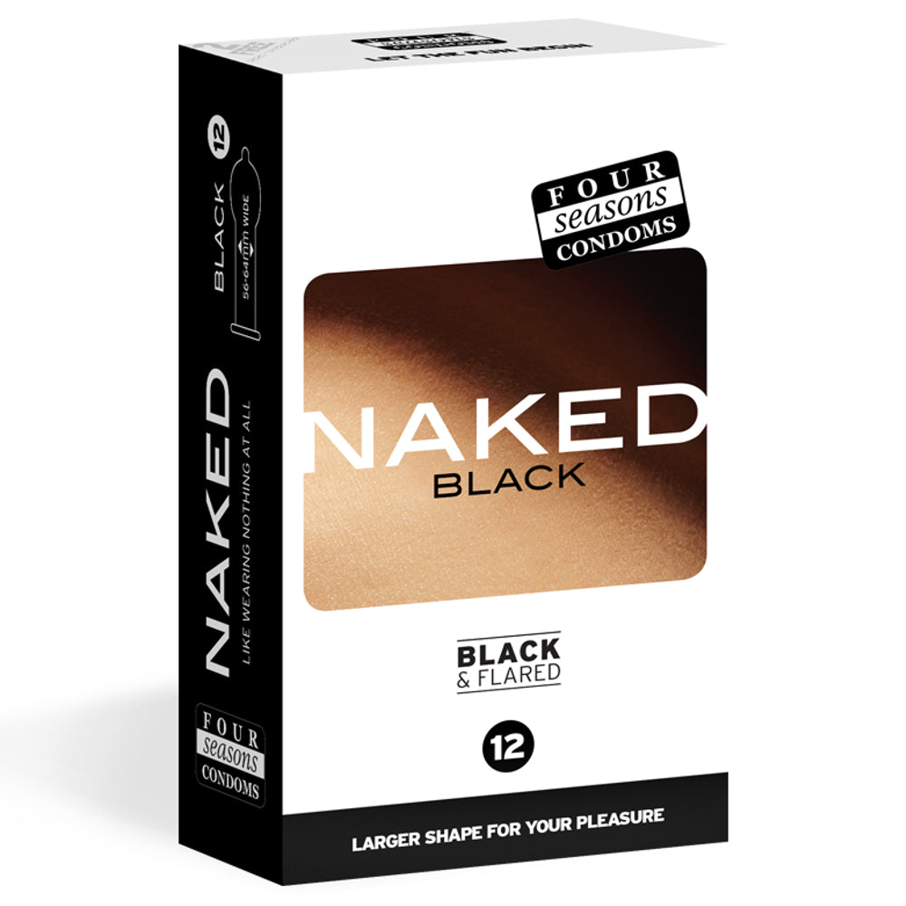 Premium Black Large Fit Flared Condoms - Ultra Thin & Comfortable for Enhanced Pleasure - Perfect for Couples & Sensual Moments