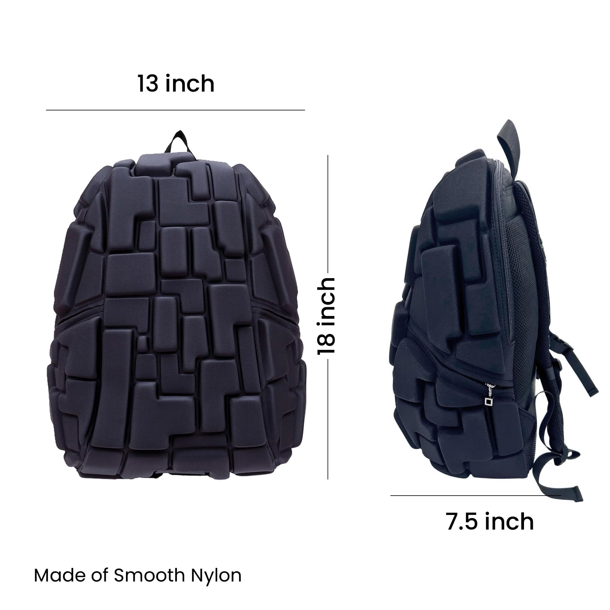 Blok Milky Way Black 15 Inch Laptop Backpack - Stylish Unisex Travel Bag with Large Storage for Men & Women | Perfect for Commuting, Business Trips & College Use