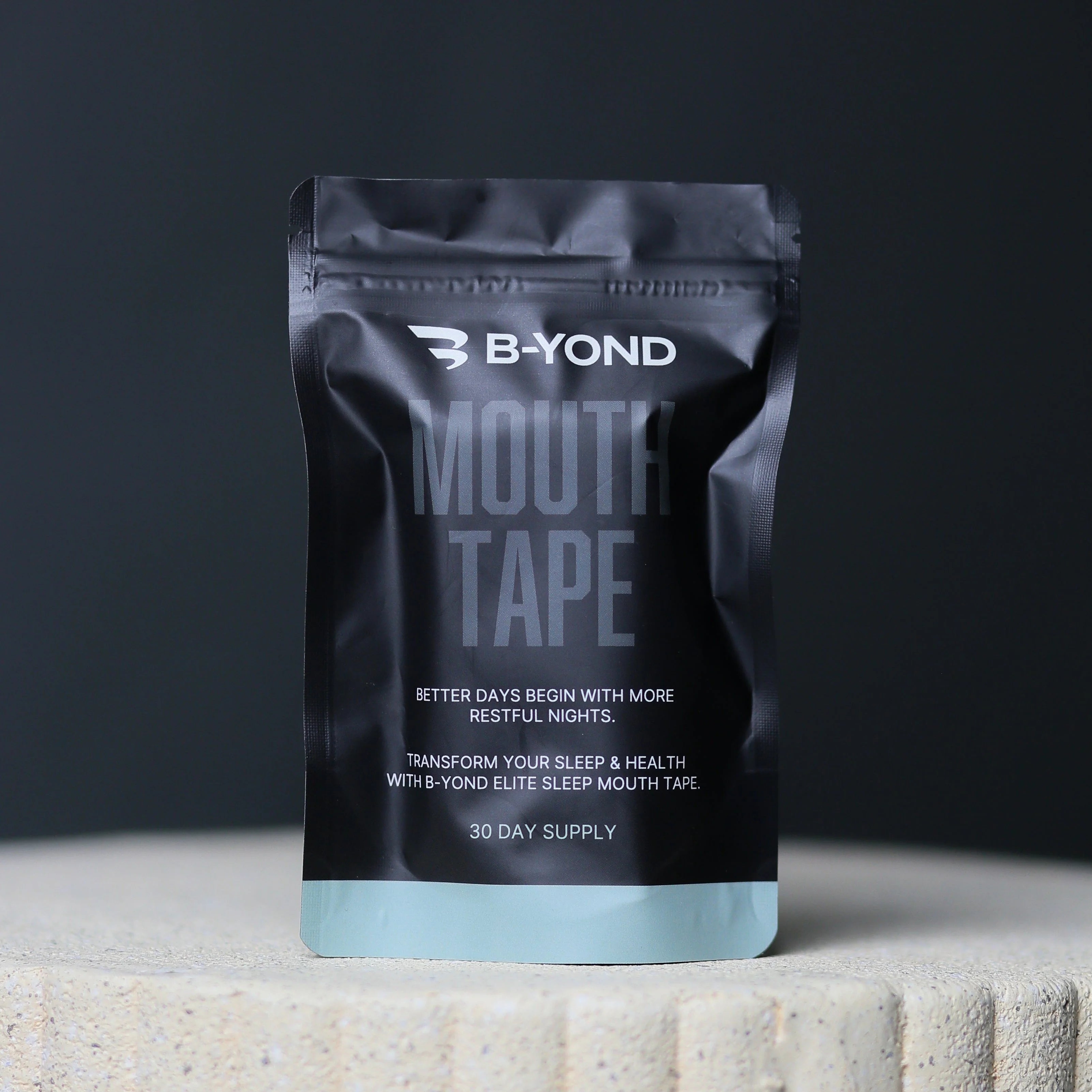 BYOND PERFORMANCE Elite Sleep Mouth Tape - 30 Strips for Snoring Relief & Better Sleep - Nighttime Mouth Tape for Sleep Apnea & Nasal Breathing Support