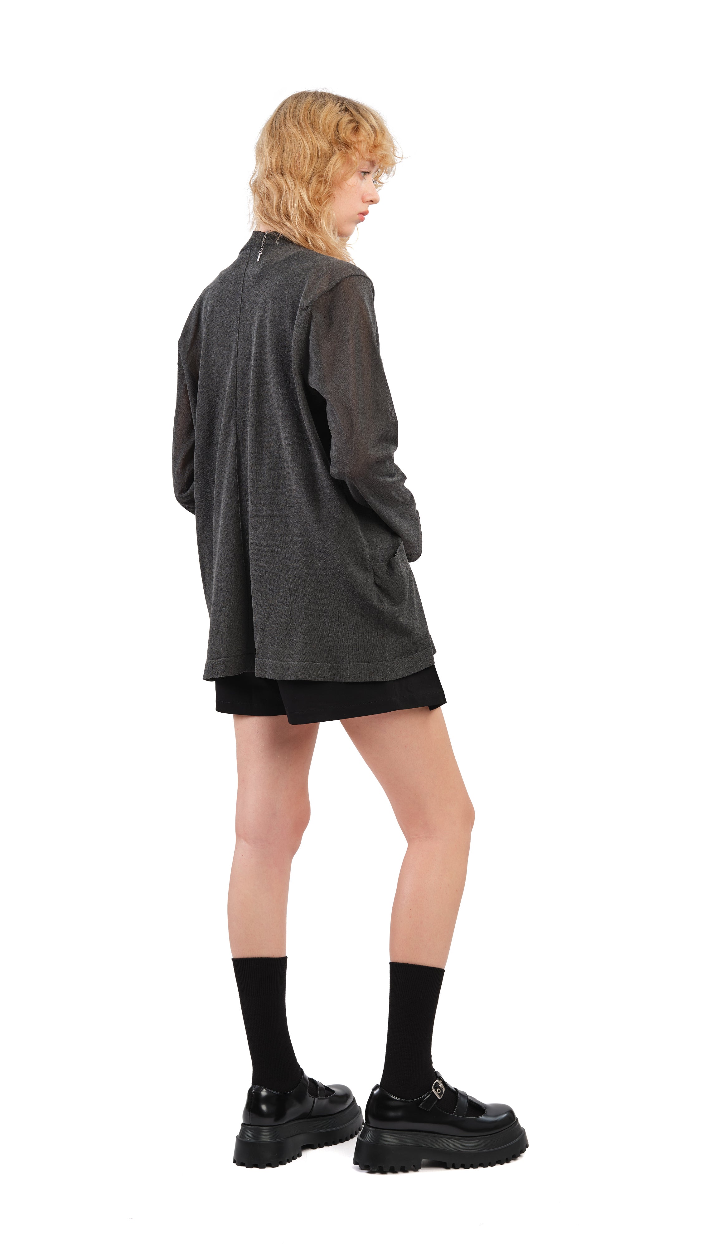 Elegant Sheer Knit Blazer for Women - Lightweight Open-Front Cardigan Jacket - Perfect for Office Wear, Date Nights & Spring Layering