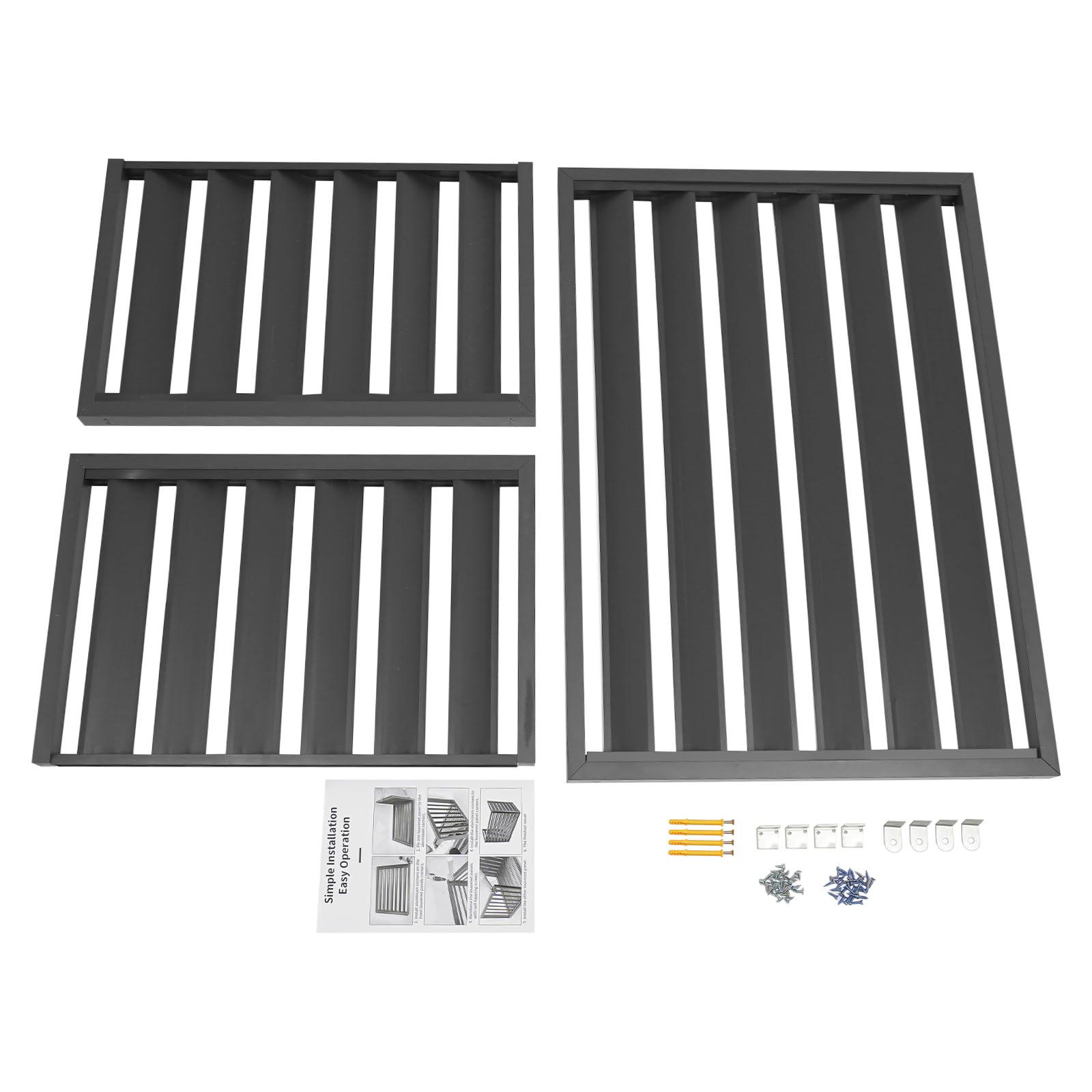 Outdoor AC Unit Fence Cover - Black Air Conditioner Enclosure & Trash Can Screen for Privacy & Protection - Durable Weatherproof AC Radiator Cover for Home & Garden Use