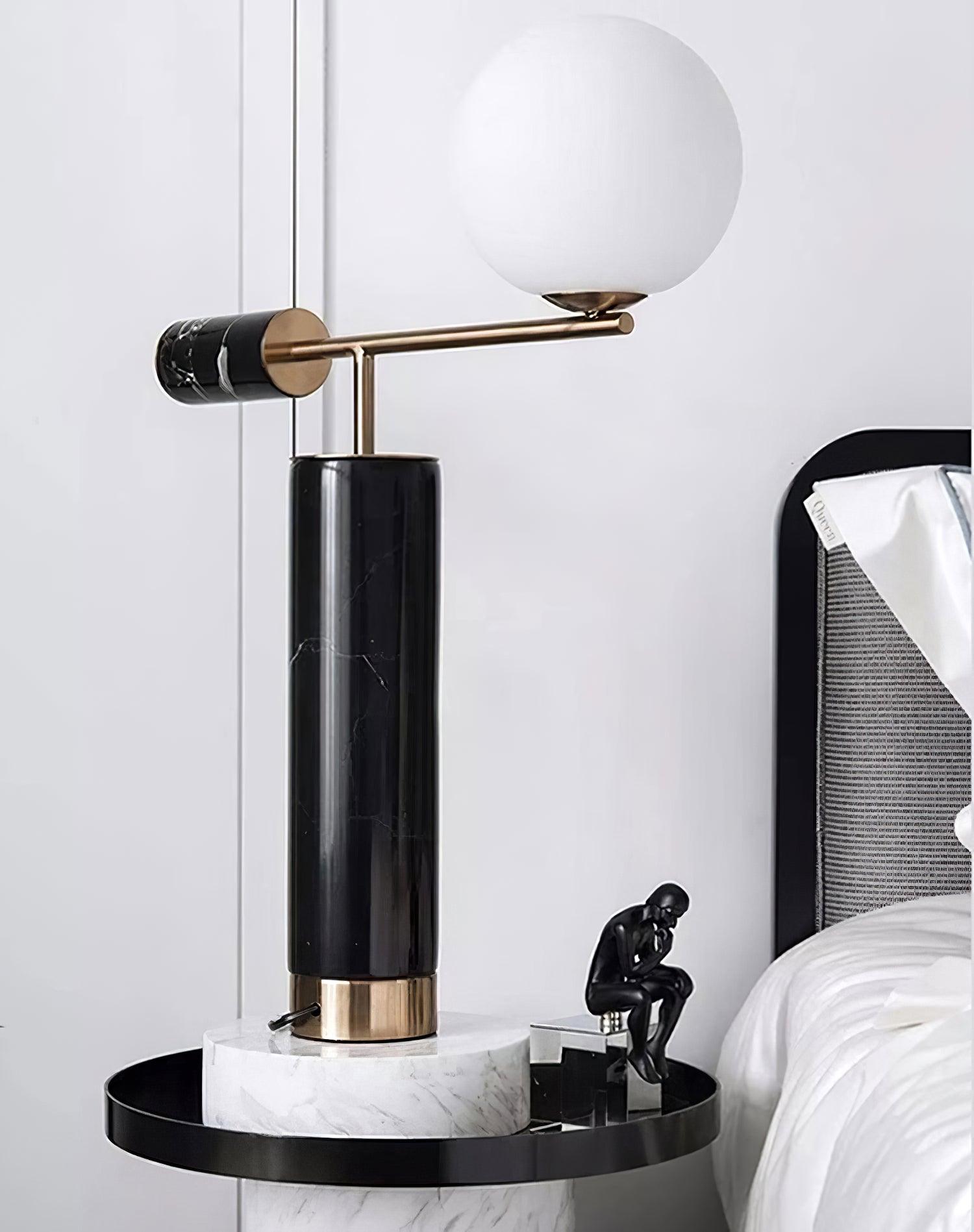 Bendik Ceramic Desk Lamp - Modern Minimalist LED Table Light for Home Office, Study & Bedroom - Perfect for Reading, Working & Nightstand Decor