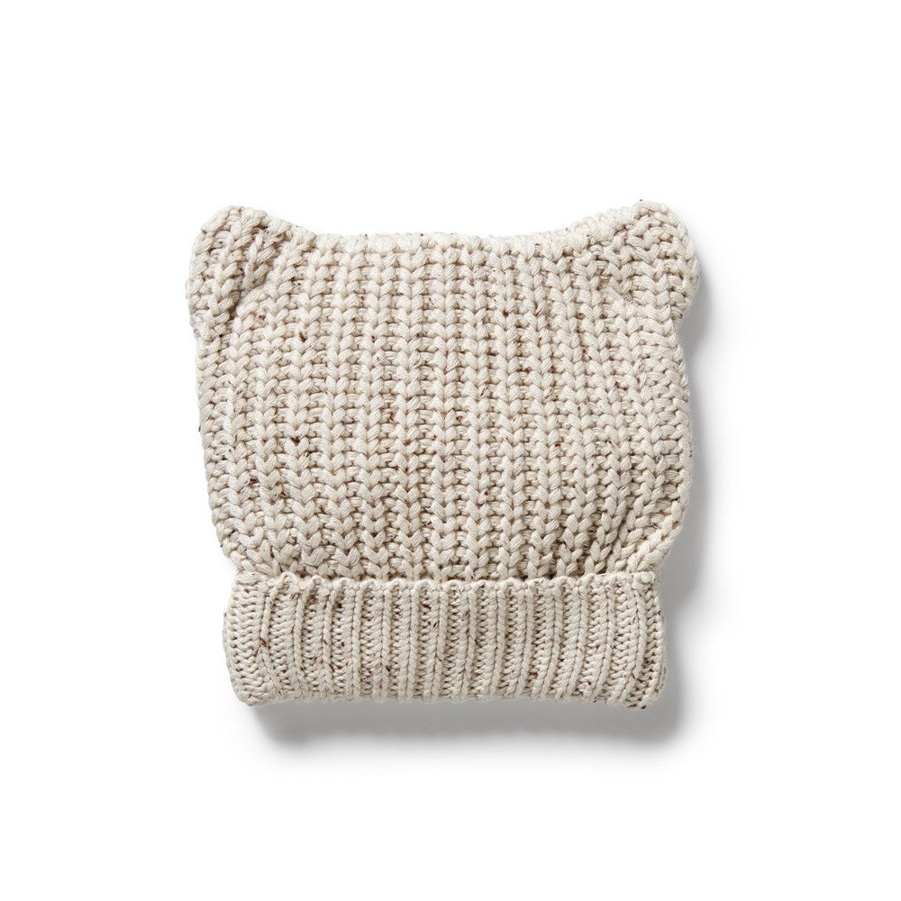 Organic Knitted Bear Hat - Soft & Warm Winter Beanie for Babies & Toddlers - Perfect for Outdoor Activities, Photoshoots & Gifts